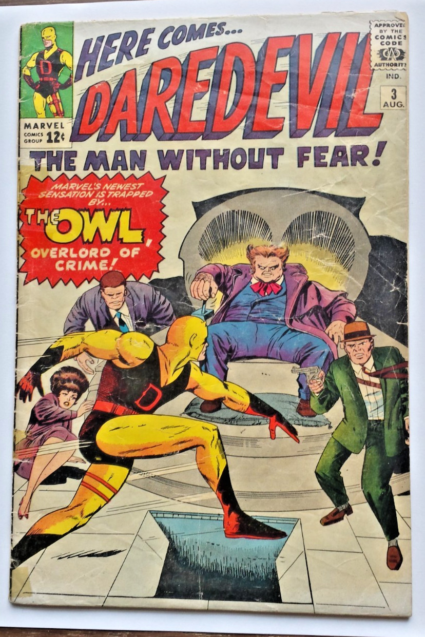 DAREDEVIL #3 (MARVEL 1964) 1ST APPEARANCE OF THE OWL) 2.0 DAREDEVIL #3 (MARVEL 1964) 1ST APPEARANCE OF THE OWL) 2.0