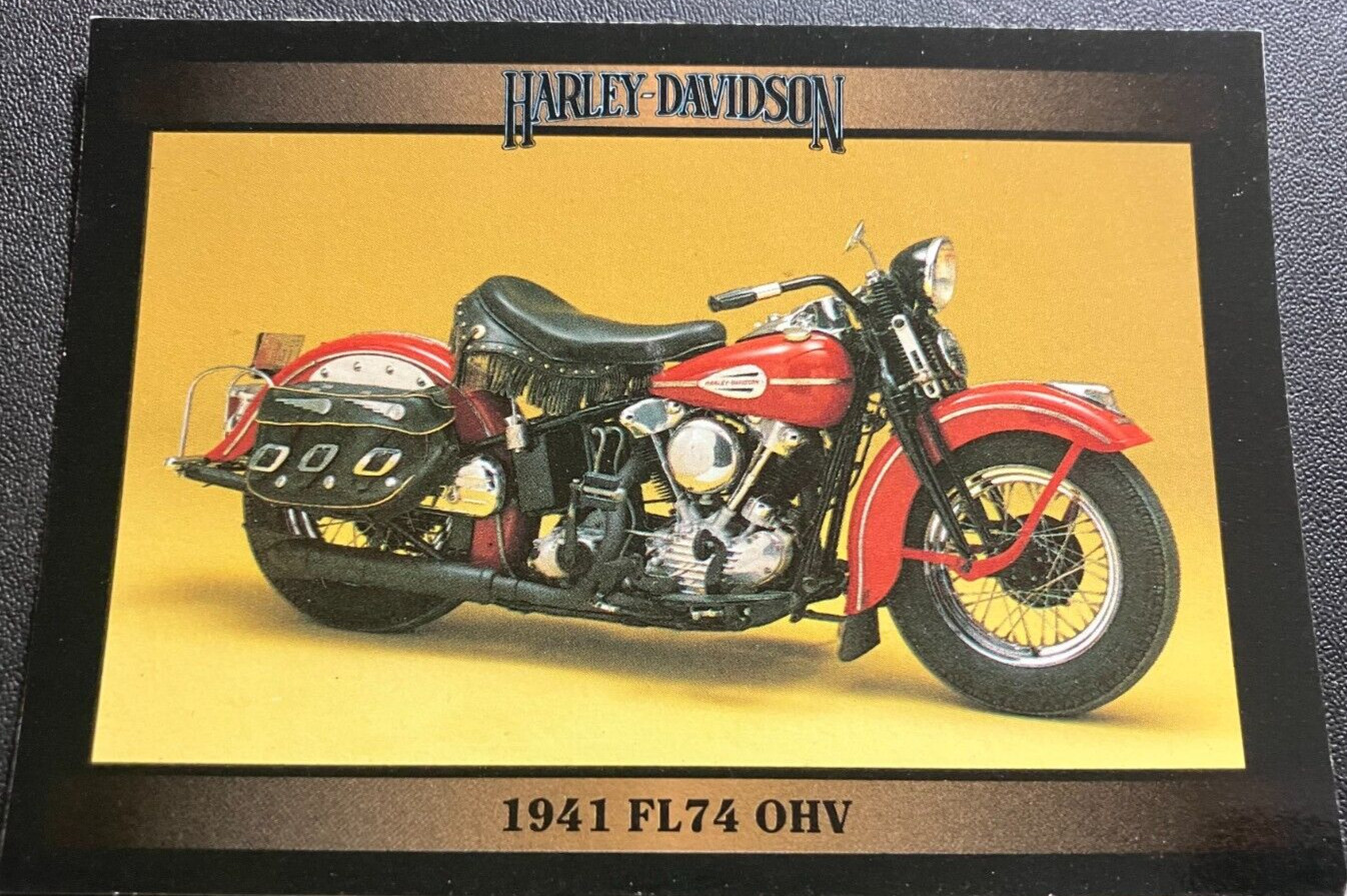 #16 1941 FL 74 OHV - Vintage Harley-Davidson Series 1 Collector\'s Trading Card
