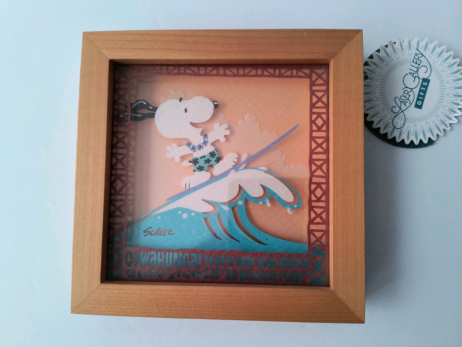 Vintage Snoopy Animated Art Laser Cut Picture Frame Peanuts Schulz Cool Dude New Vintage Snoopy Animated Art Laser Cut Picture Frame Peanuts Schulz Cool Dude New