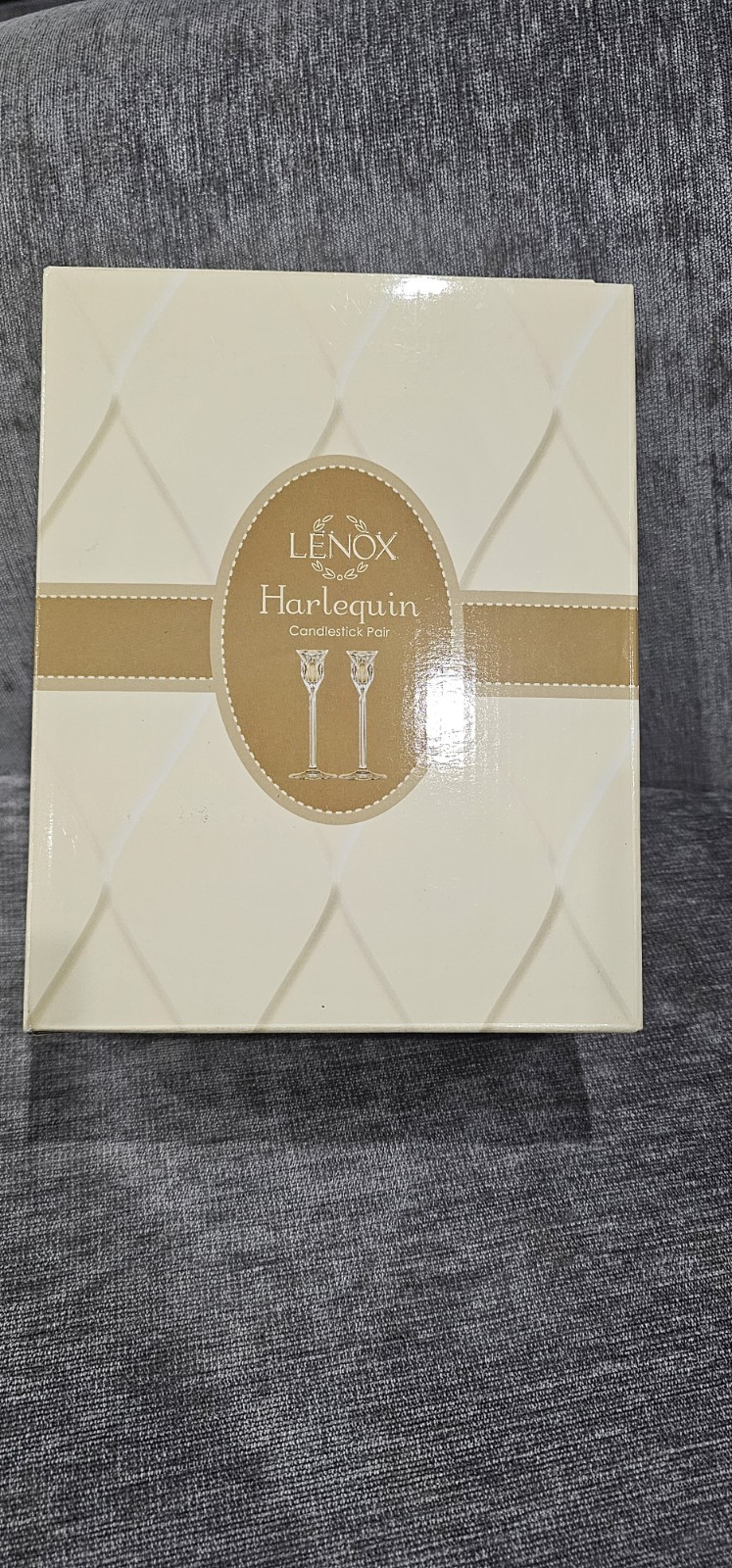 Lenox Harlequin Candlestick Holders Set Of 2 New 8\