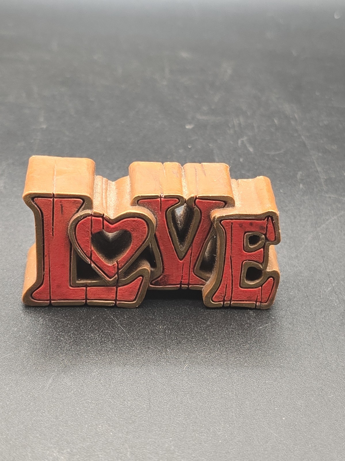 Hallmark Love Word Sign Figure Heart Collectible Resin Valentines Engagement 