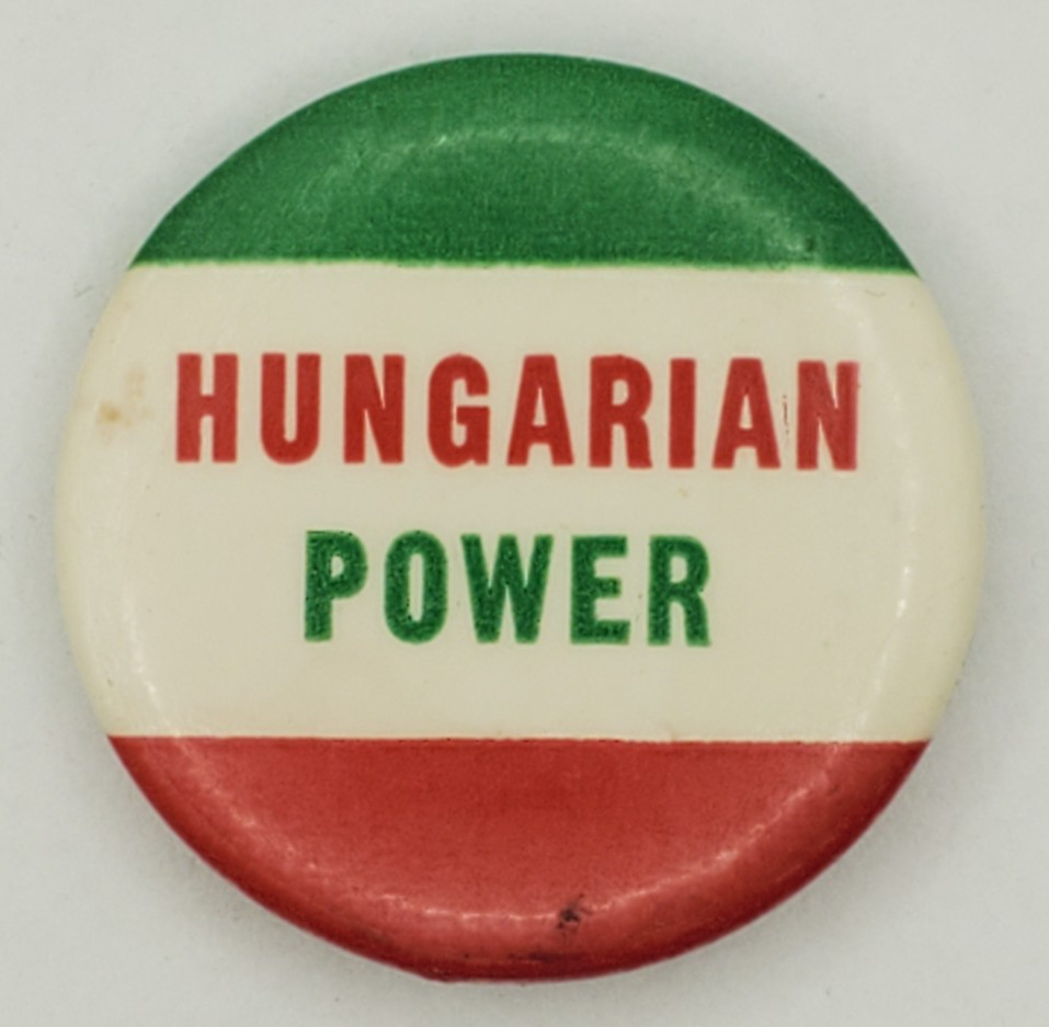 Vintage 1960s Hungarian Power Pinback Button