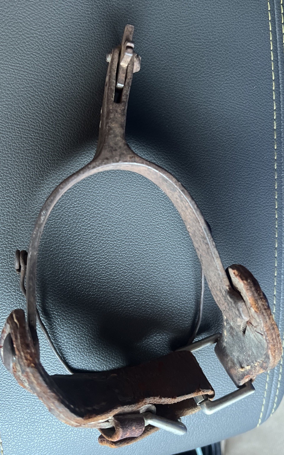 SINGLE Western Cowboy Spur - BB - BOB BLACKWOOD OFFSET Bull Riding Spur SINGLE Western Cowboy Spur - BB - BOB BLACKWOOD OFFSET Bull Riding Spur