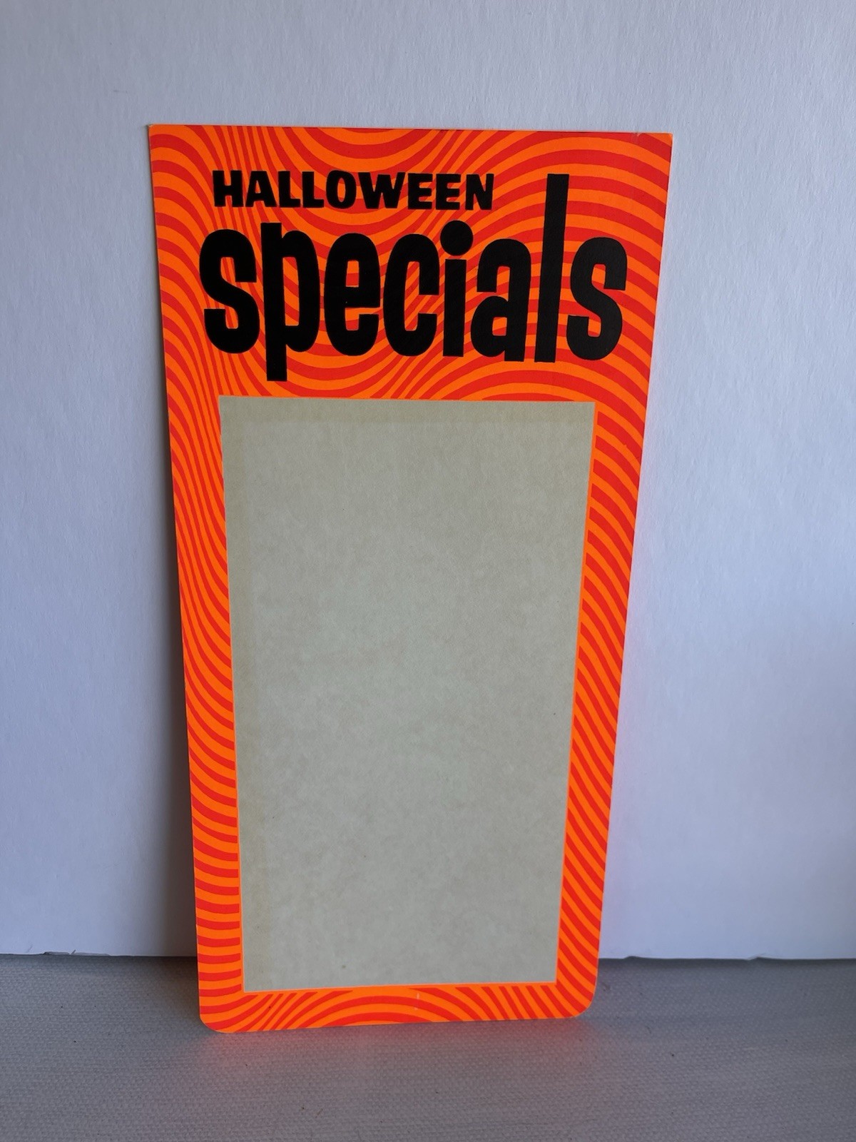 VTG 1968 HALLOWEEN Specials retail store Point Of Sale display sign paper 7\