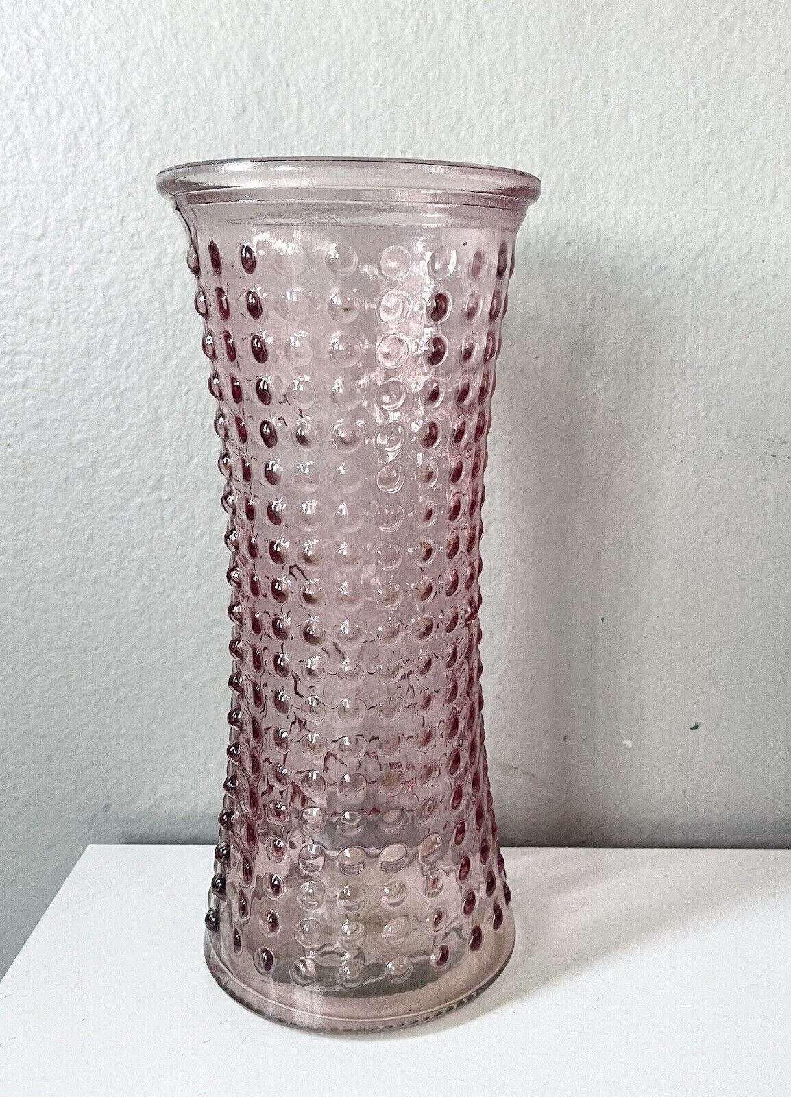 Fenton Hobnail Pink Milk Glass Vase Flower Vase Vintage