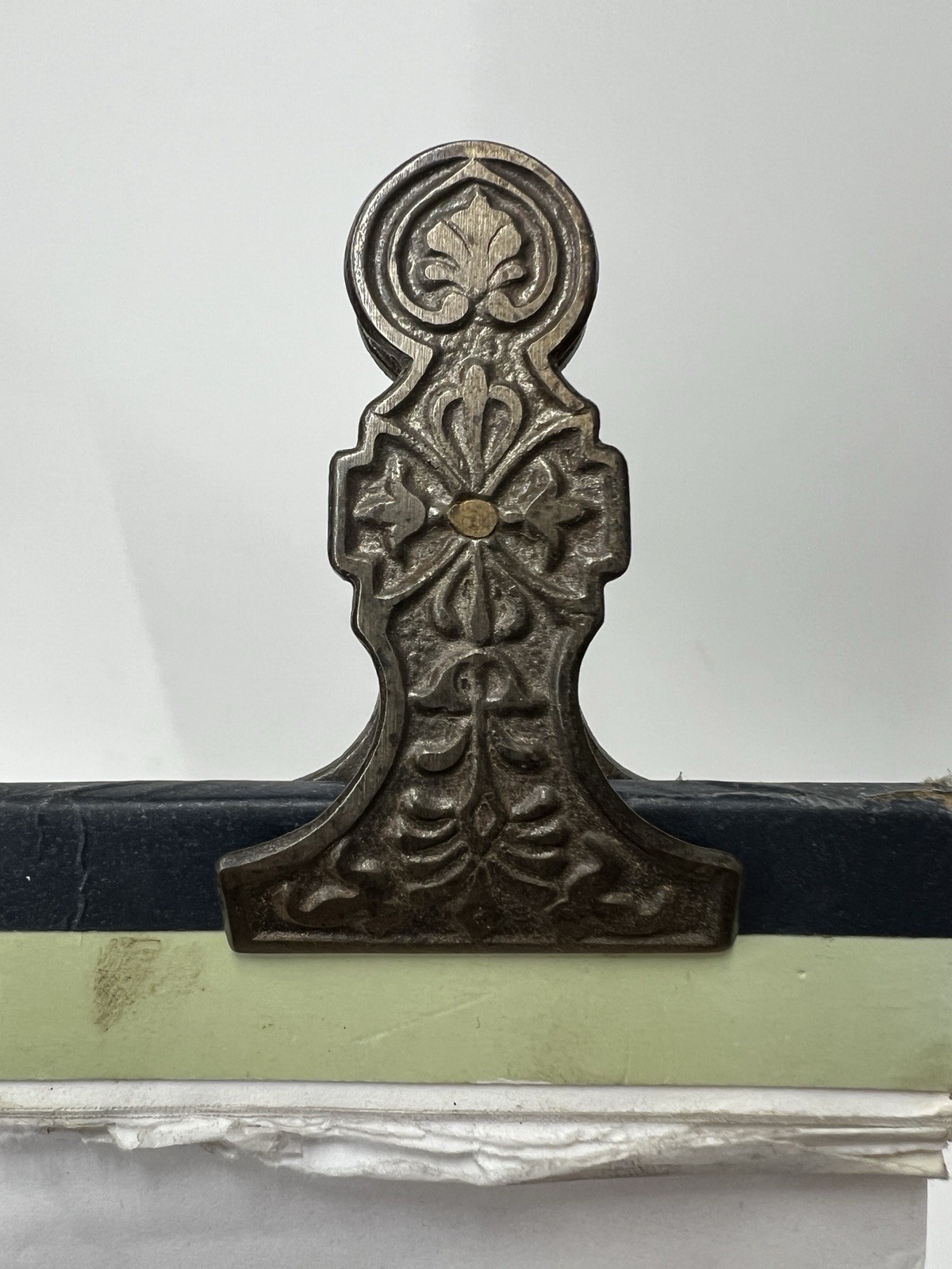 Vintage Victorian Era Eastlake Cast Iron Paper Clip ca. 1880