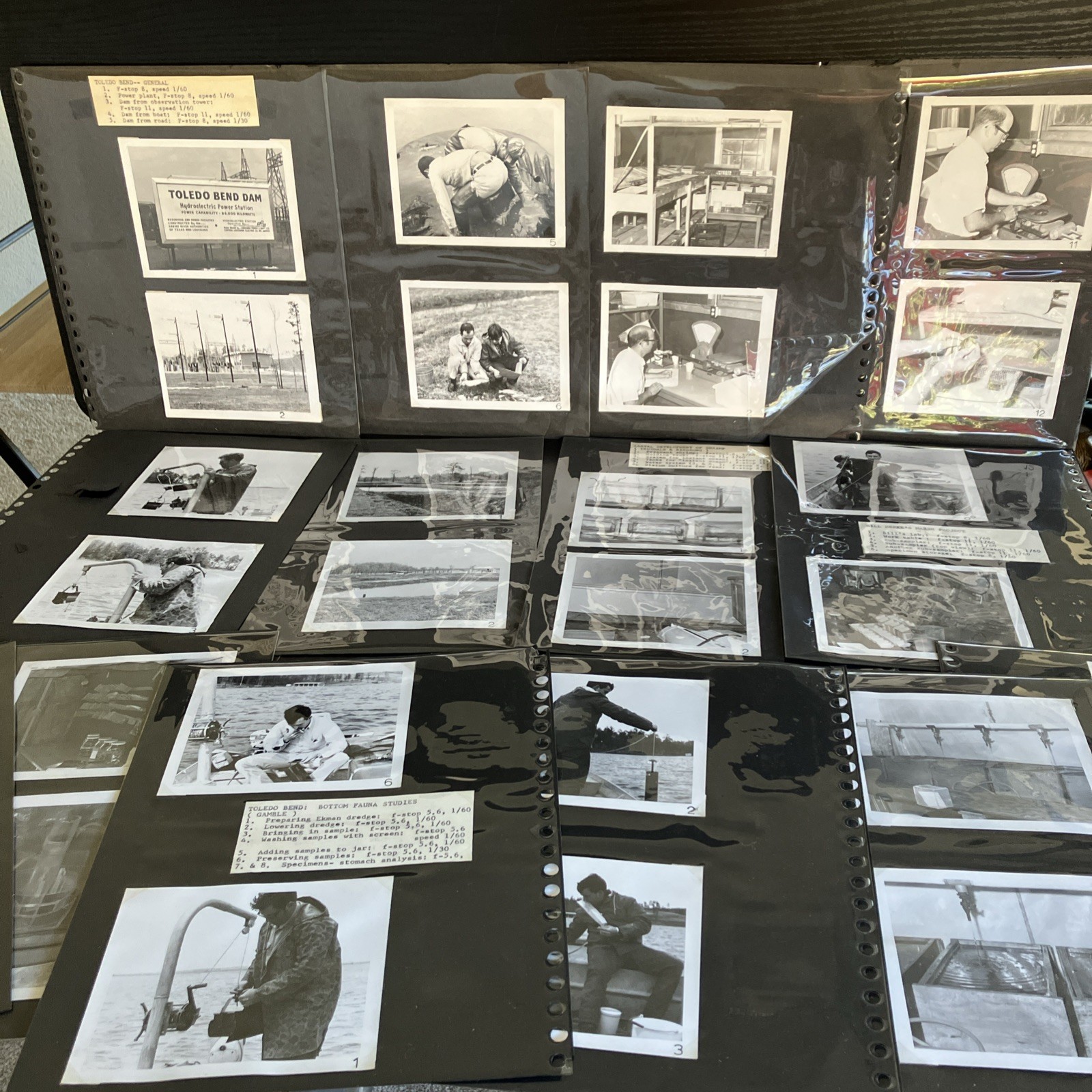 VTG 1960 LSU Fisheries & Aquaculture TOLEDO BEND Physic-Chemical Studies  PHOTOS