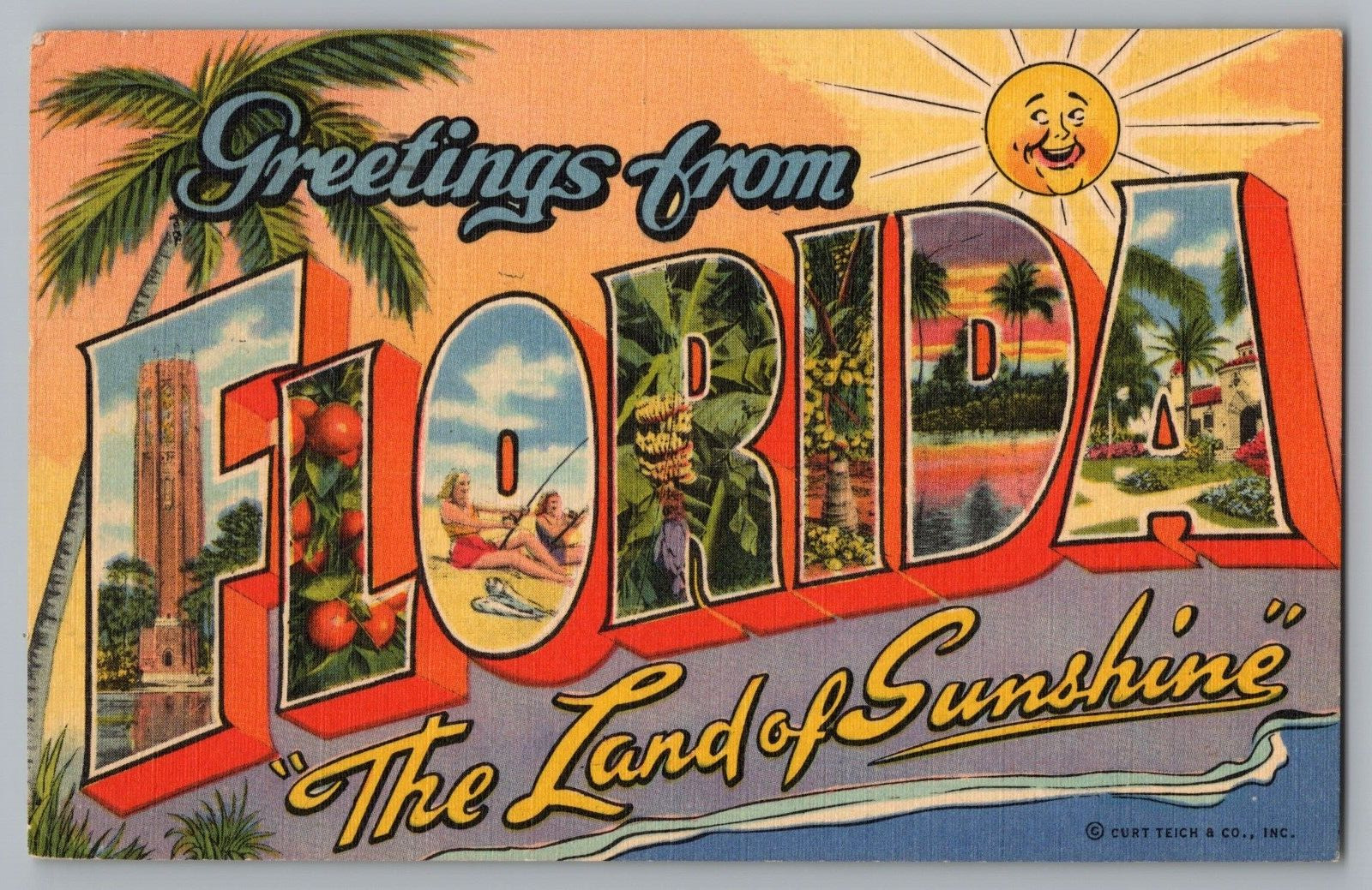 Postcard Greetings From Florida, Large Letter