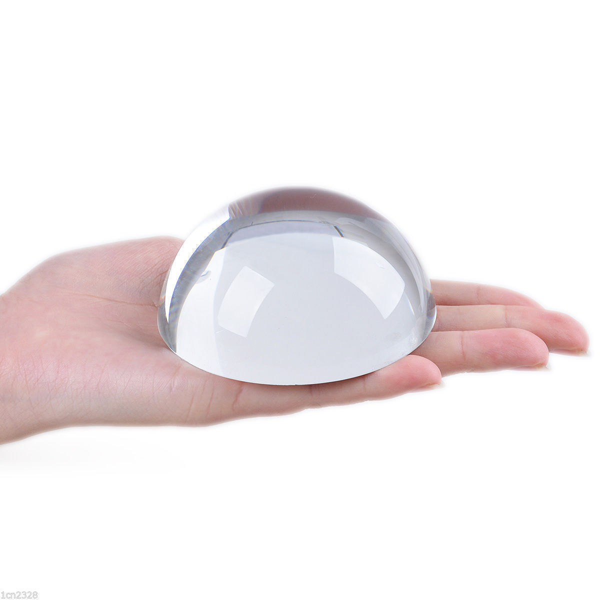 LS Big Magnifying Glass Paperweight Dome Magnifiers Semi Crystal Ball 60mm