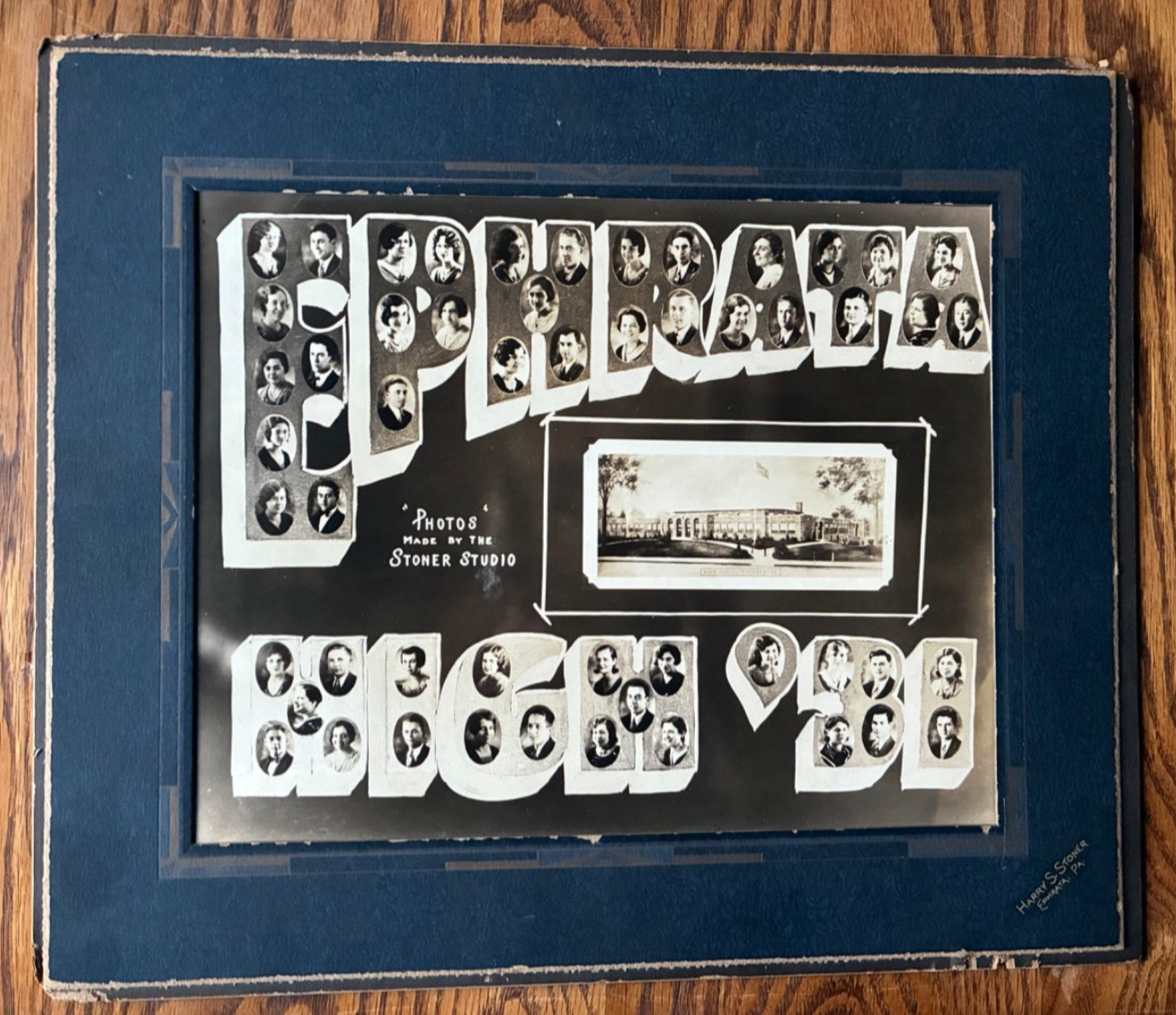 Antique 1931 Ephrata High School Photo Composite PA Stoner Studio