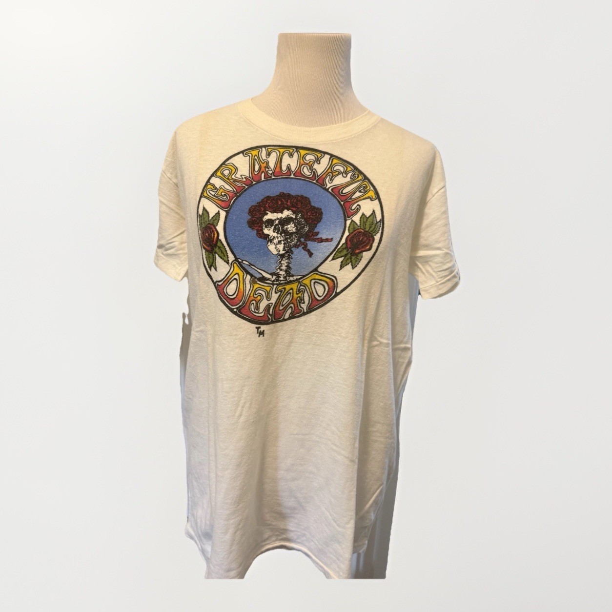 Vtg 70s GRATEFUL DEAD BERTHA Tour T-Shirt Skeleton rare XL Some Faded Area mens