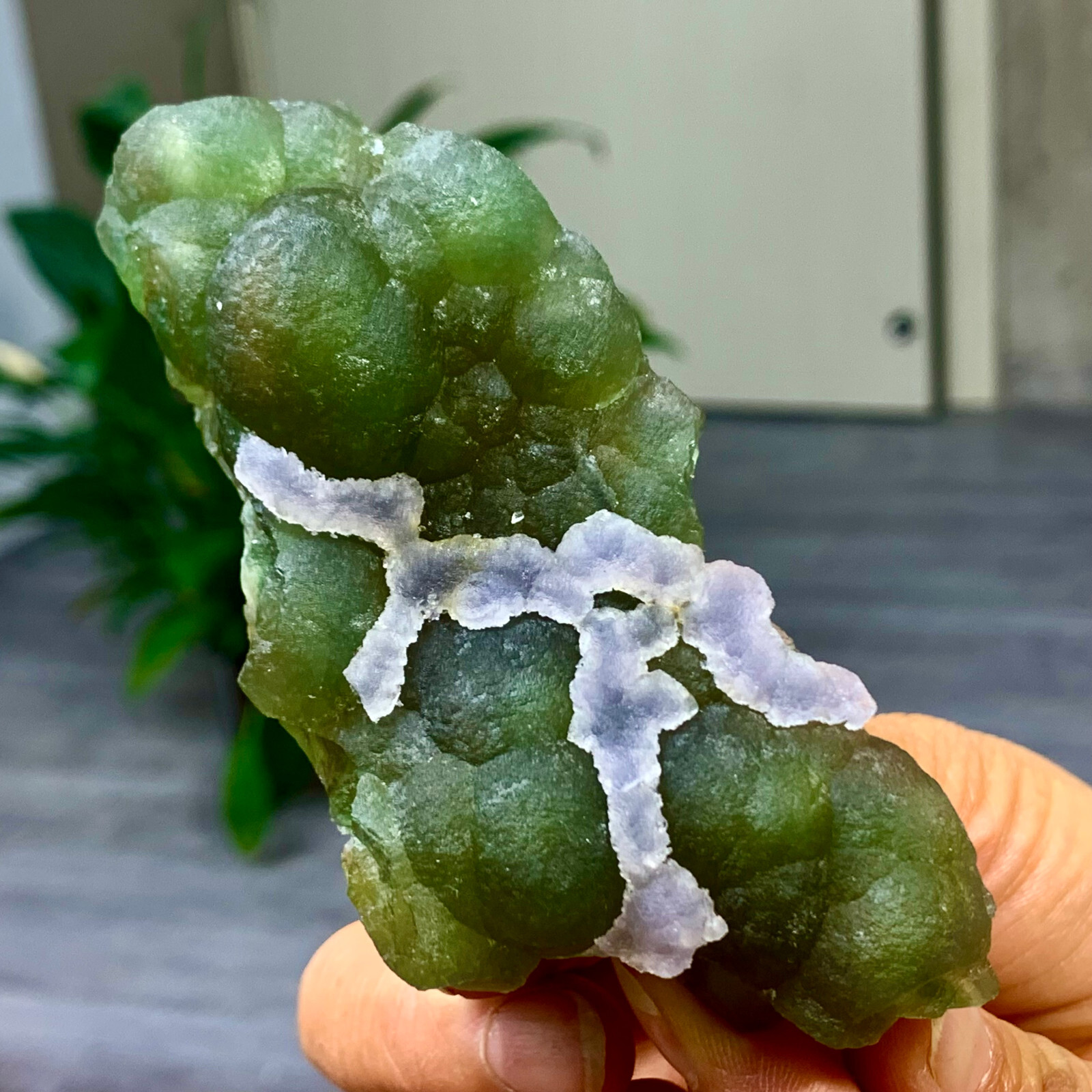 187G Natural Crystal RareTransparent green-white Cube Fluorite Specimen/HeNan