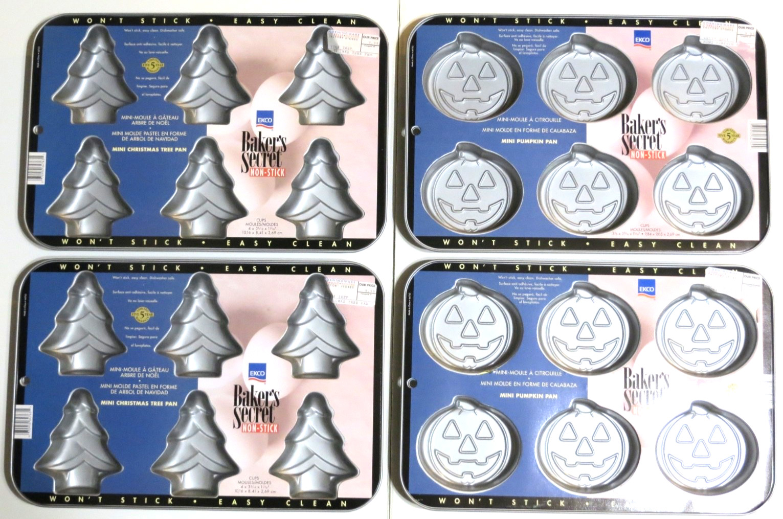 Lot/4 Non-Stick Mini Cake Cakelette Pans 4\
