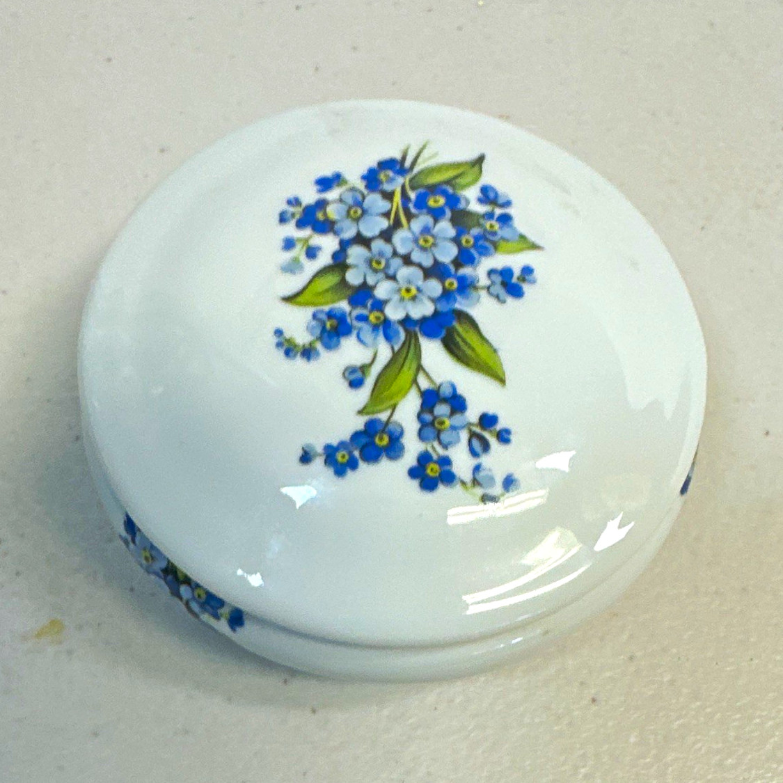 Rochard Limoges France Porcelain Trinket Box Blue Forget Me Not Floral Rochard Limoges France Porcelain Trinket Box Blue Forget Me Not Floral