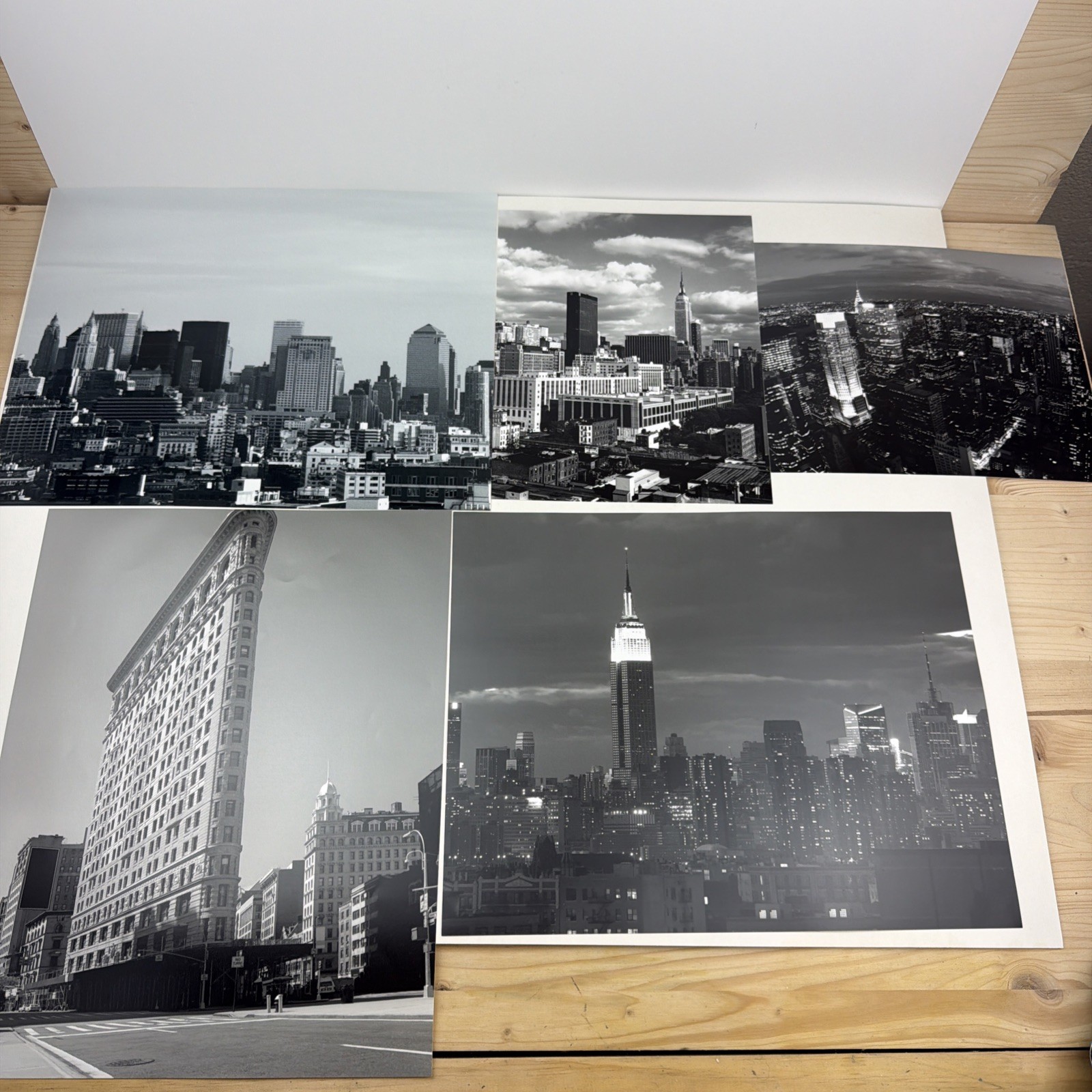 Vintage NYC Black & White Found Photos Lot Empire State Building Flatiron NY Sky