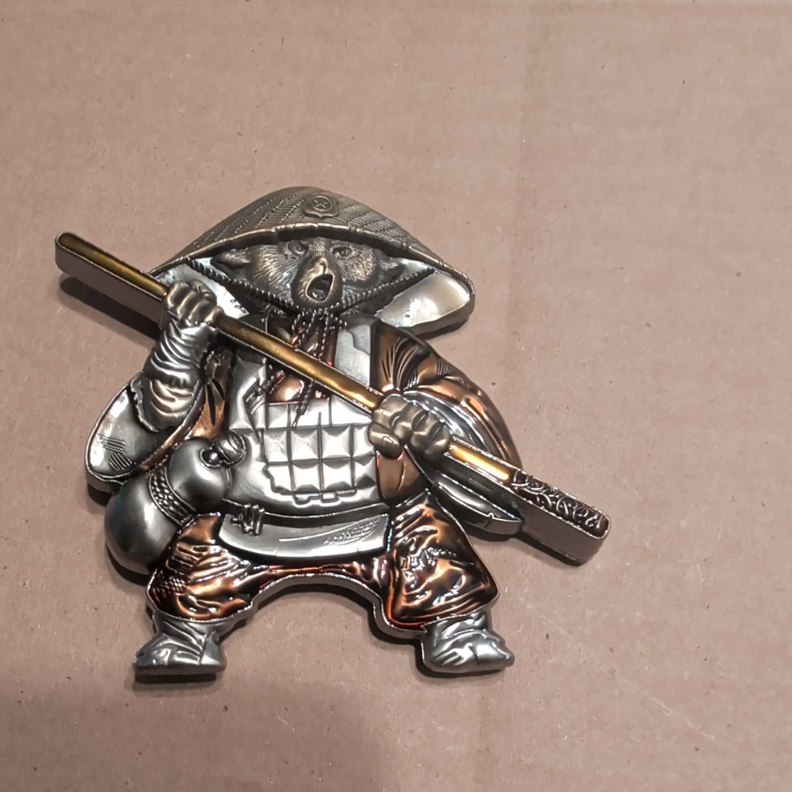 Navy Chief CPO Challenge Coin Japan Tanuki Samurai