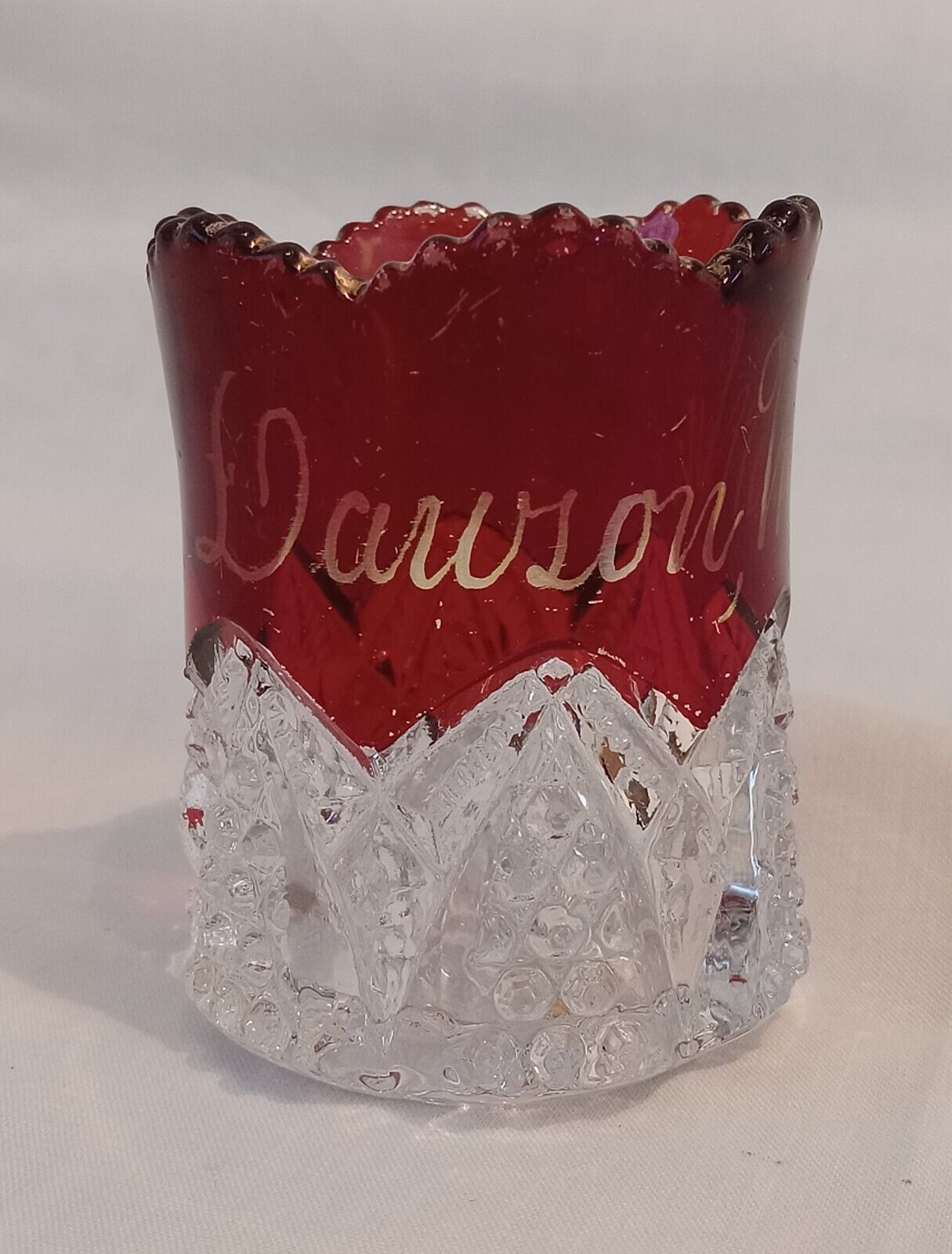 Dawson Minnesota Minn MN Flashed Ruby Souvenir Toothpick See Description