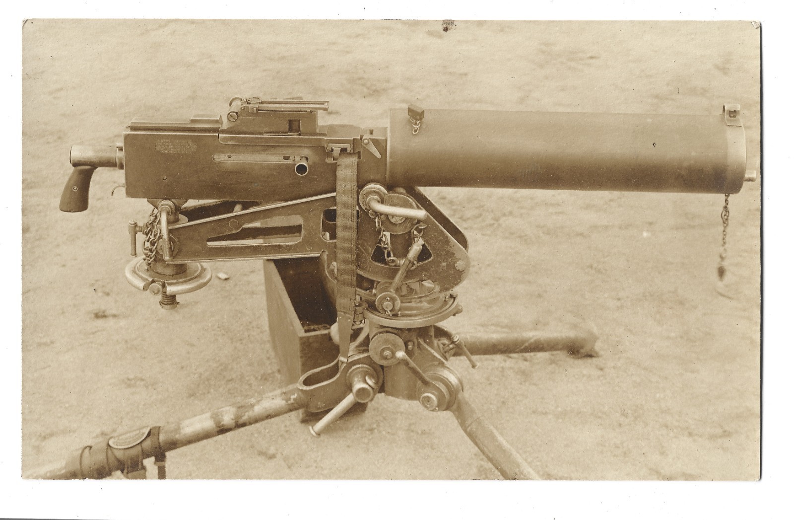 WWI US RPPC M1917 Watercooled MG