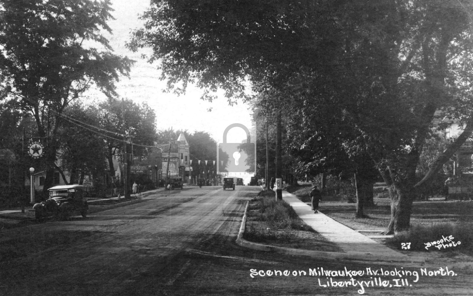Street View Milwaukee Ave Libertyville Illinois IL - Reprint