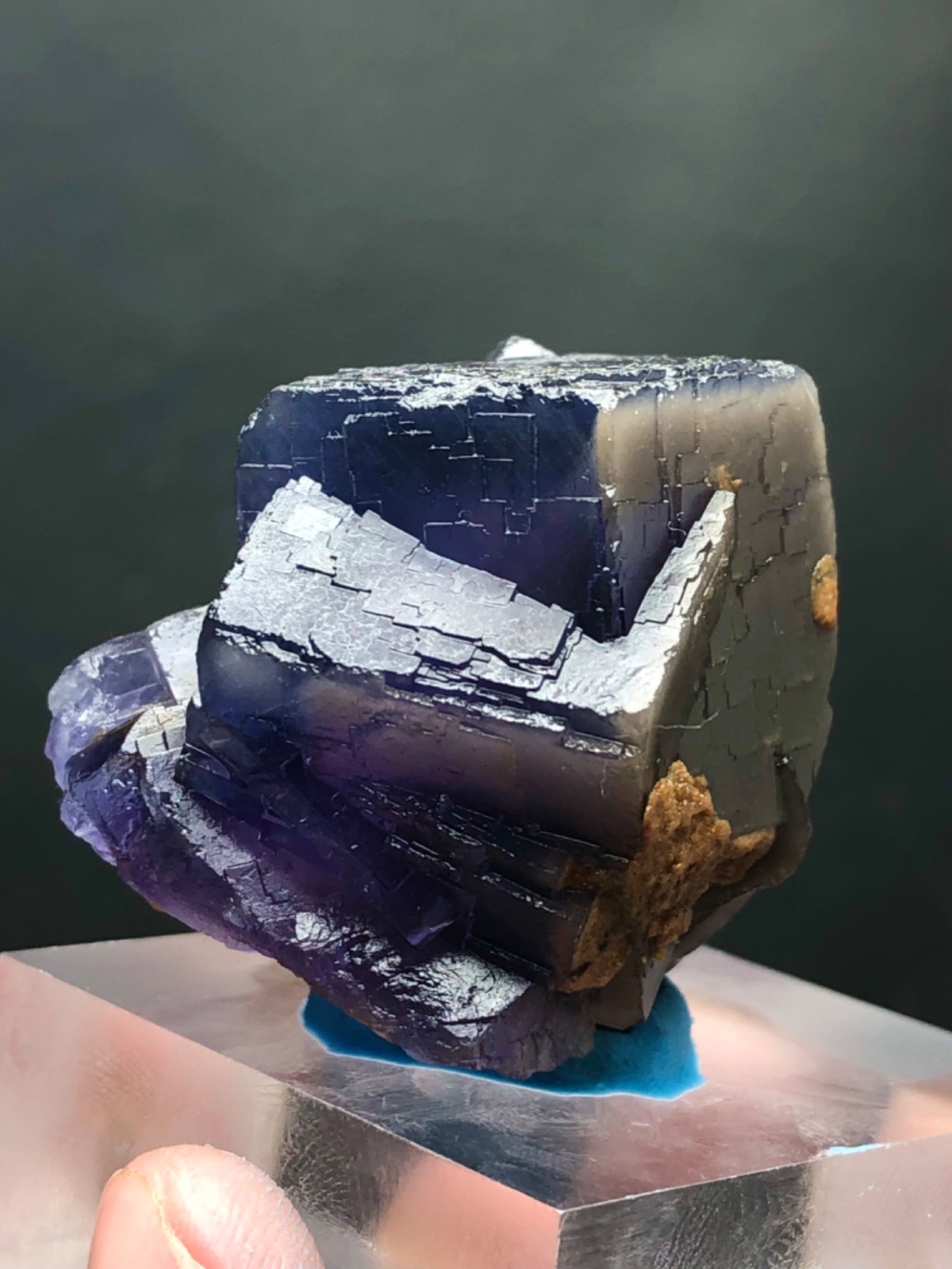 124g Natural purple Fluorite Cubic Crystal