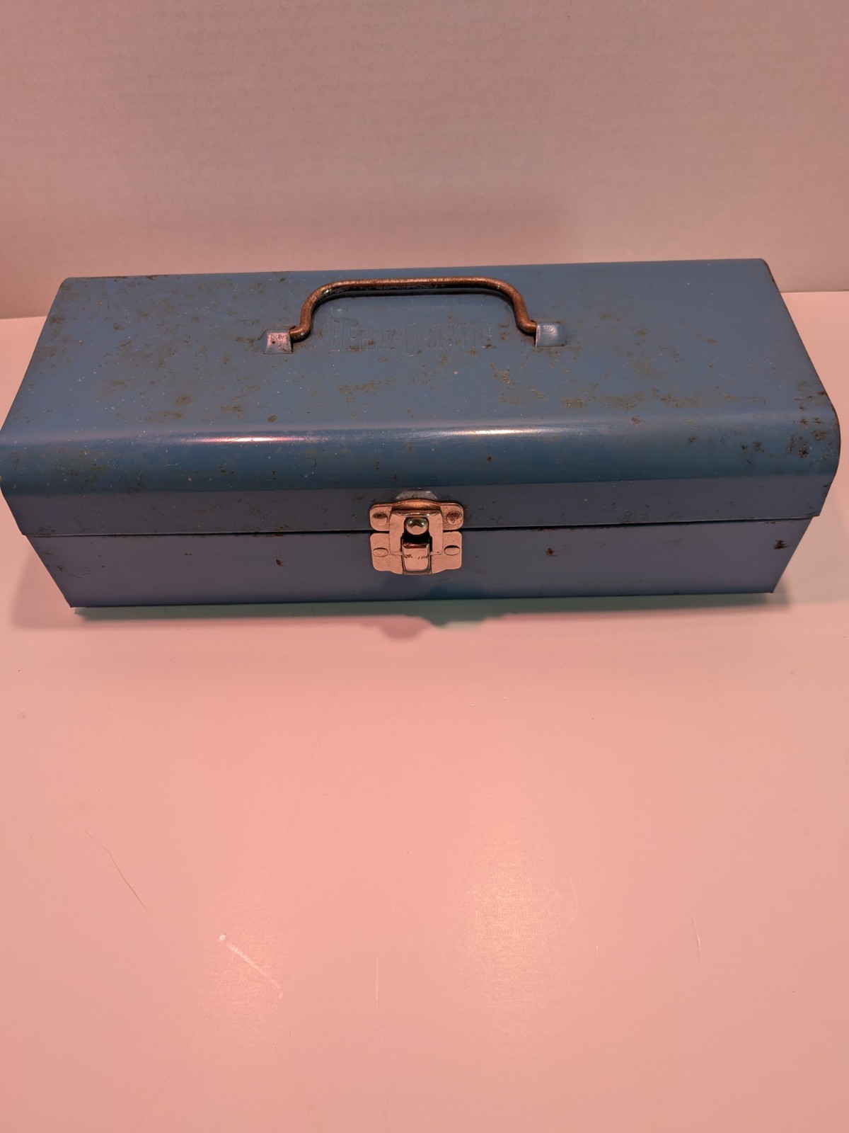 Vintage Blue Bernz O Matic Metal Case