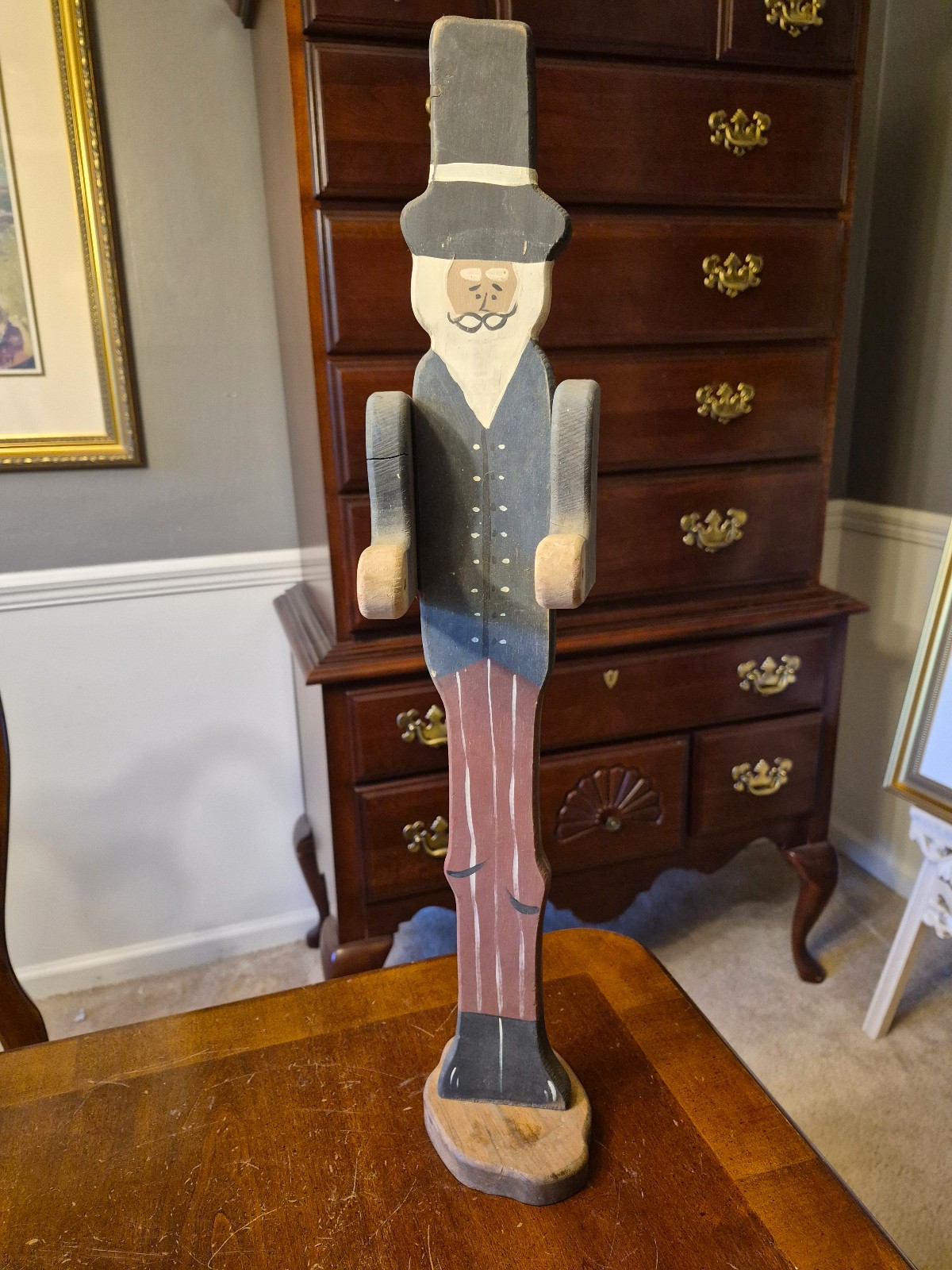 Vtg Americana Wooden Uncle Sam 24