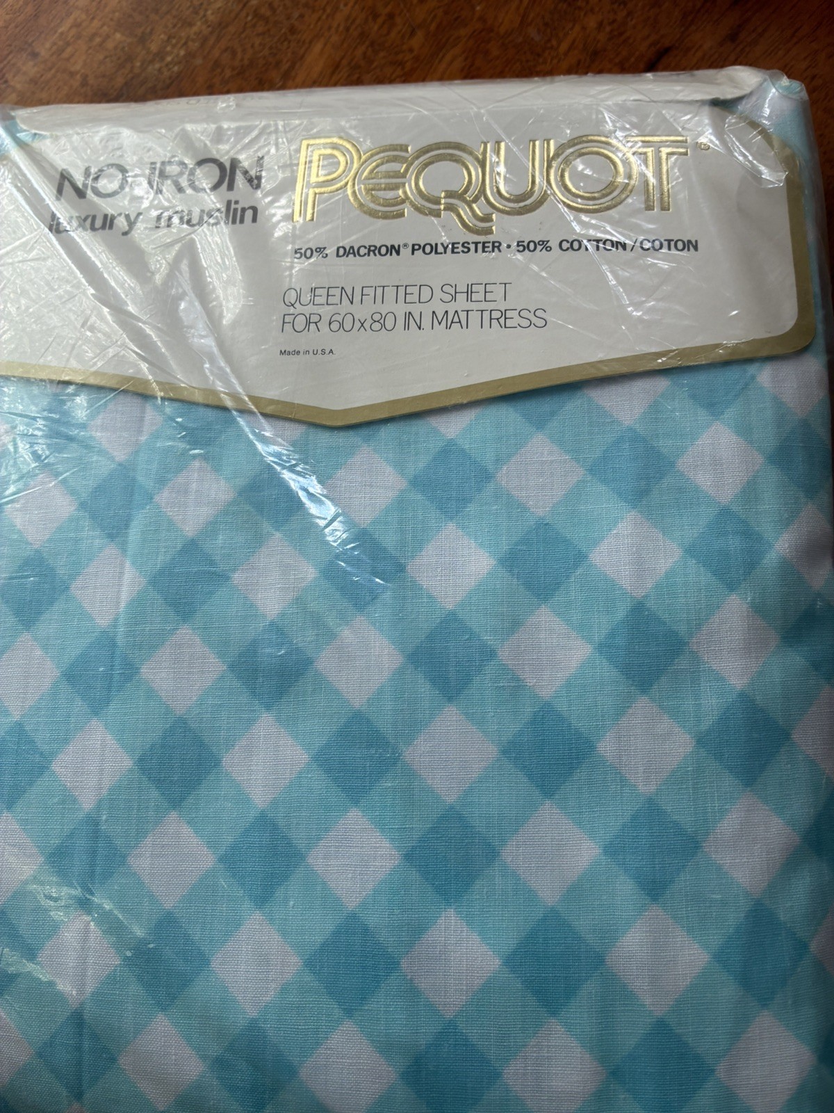 NO-IRON PEQUOT LUXURY MUSLIN QUEEN SET Flat & Fitted new in package