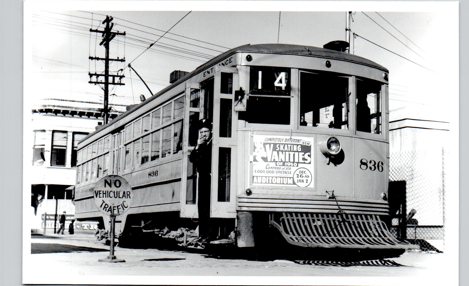 DENVER TRAMWAY STREETCAR TROLLEY vintage postcard colorado real photo rppc