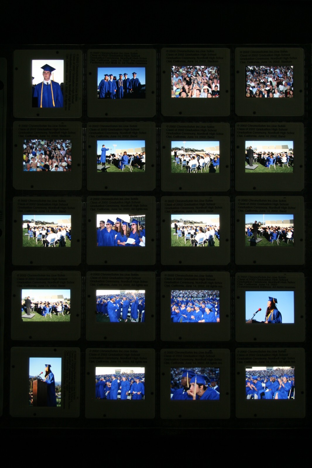 (55) 35mm Slides * NORDHOFF High School Graduation Ceremony 2002 Ojai California