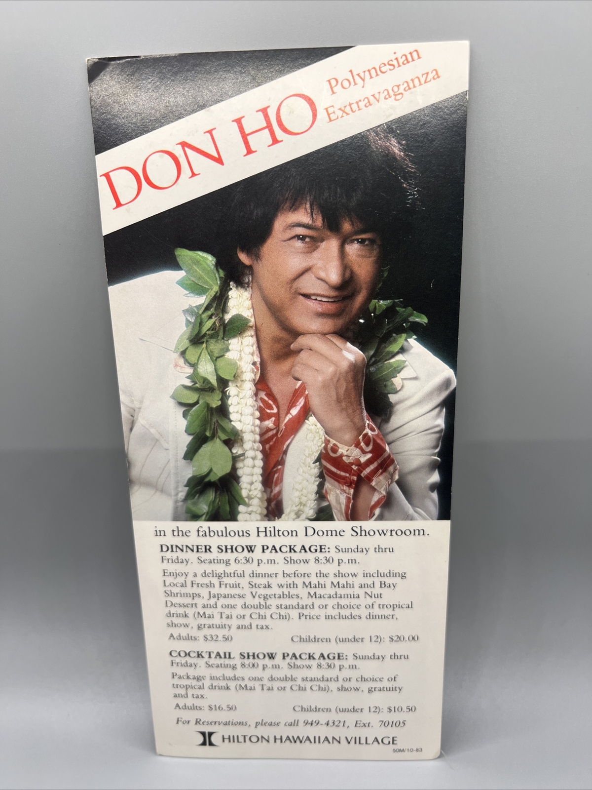 Don Ho Polynesian Extravaganza HILTON HAWAIIN VILLAGE Vintage Postcard **RARE**