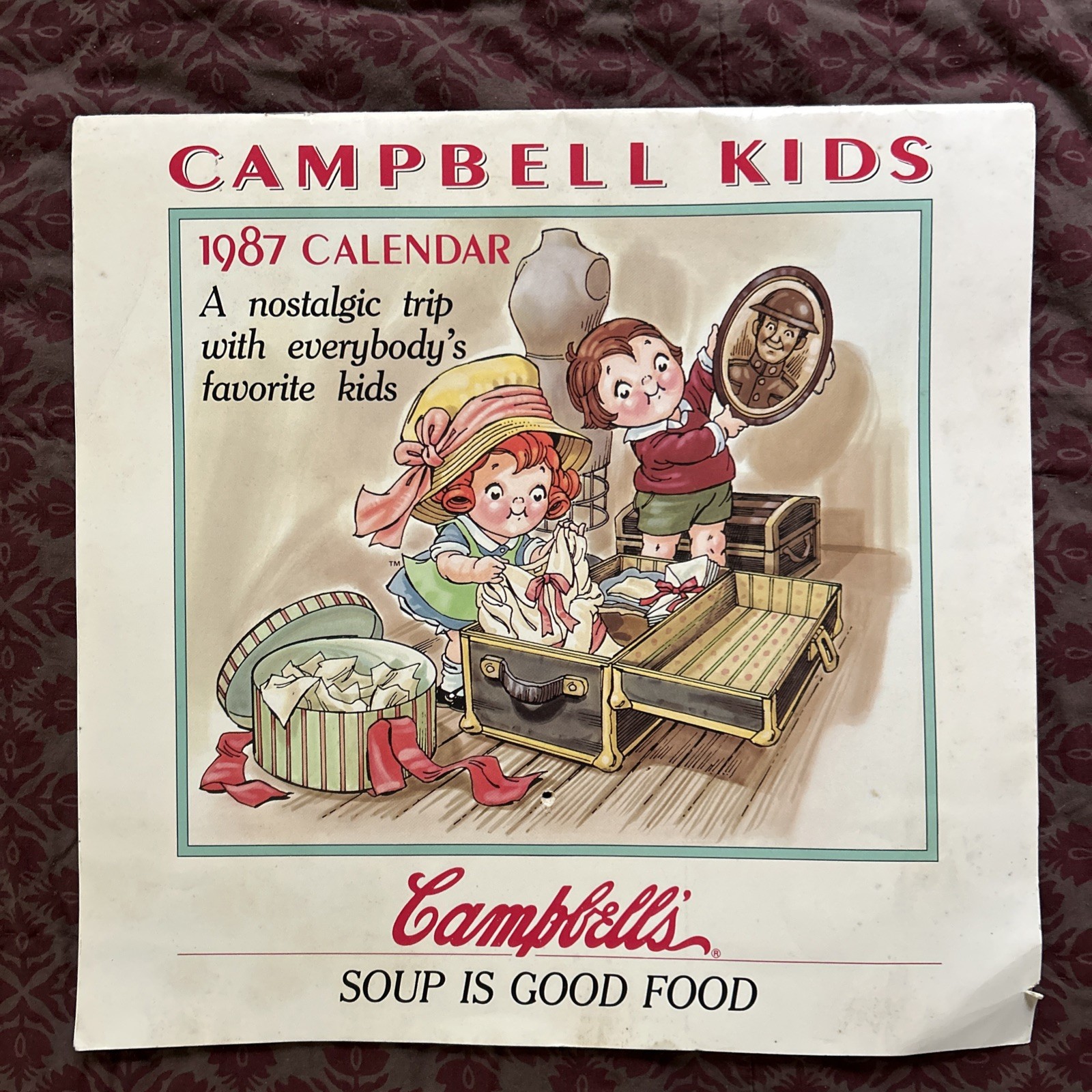 1987 CAMPBELL’s SOUP/KIDS nostalgic calendar preowned Recipes Framable Pics