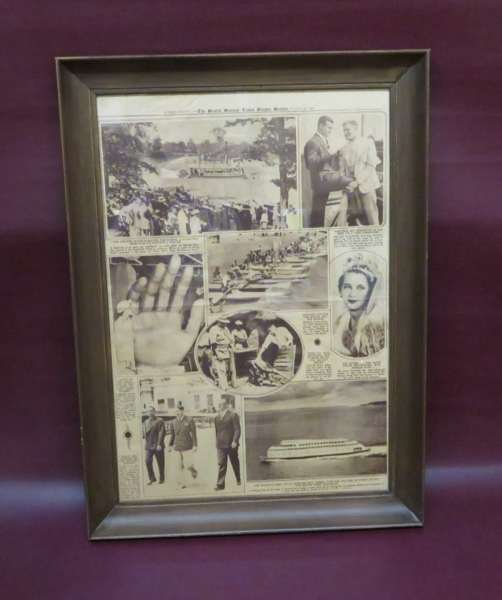 Vintage Framed July 1935 Seattle Times Graphic Section - Kalaka Hitler\'s Double