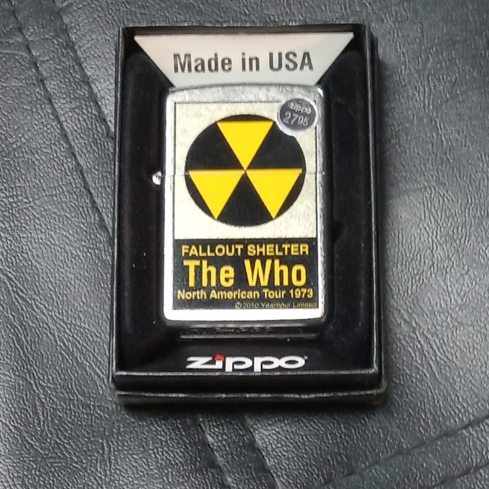 Vintage 2009 The Who Fallout Shelter 1973 Tour Chrome Zippo Lighter NEW