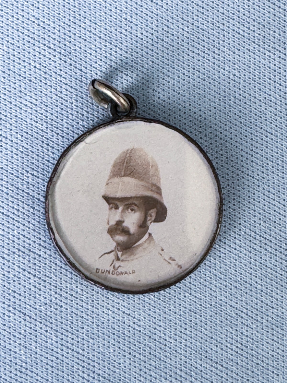 1899 2-Sided Photo Pendant Britain General French and Earl of Dundonald Boer War
