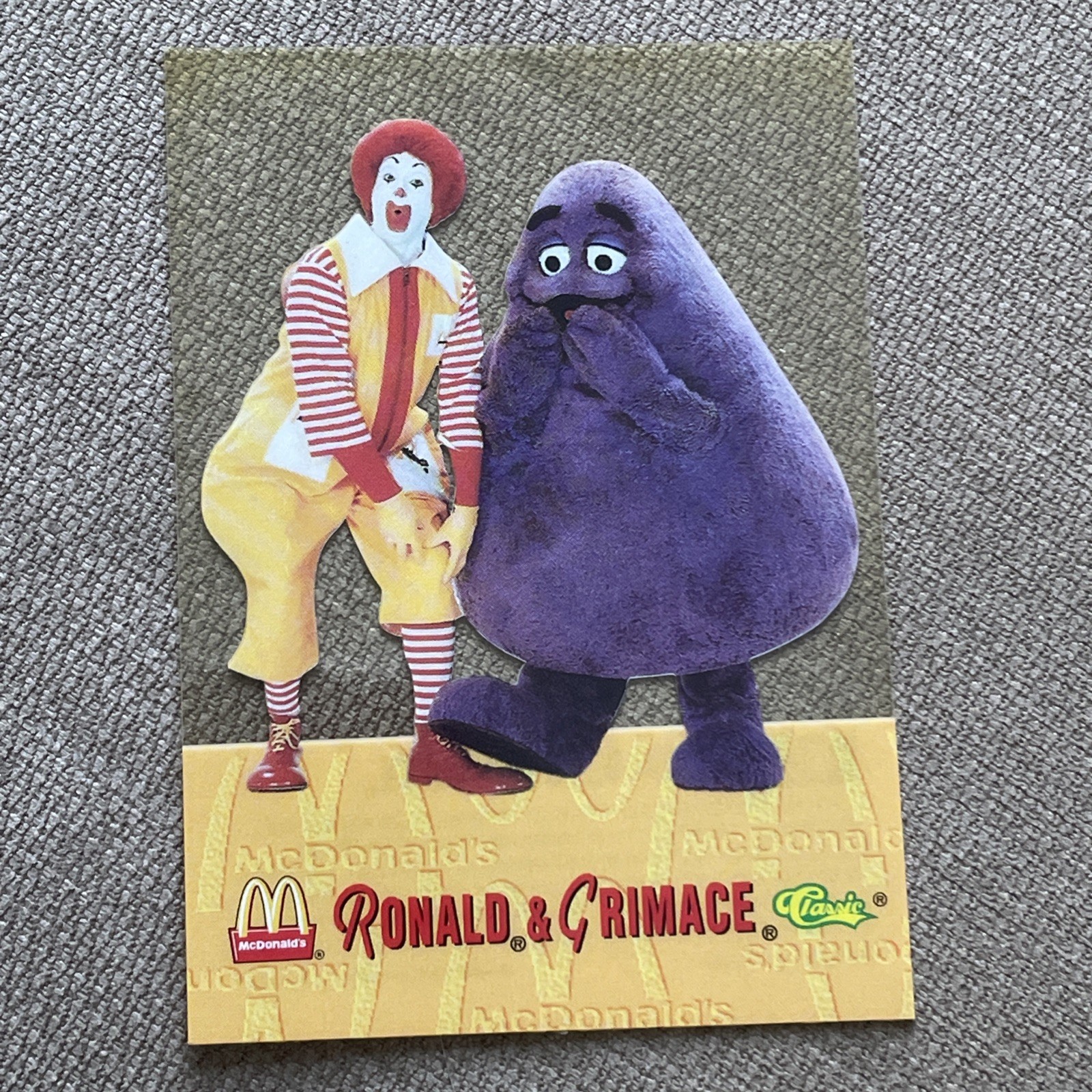 1996 McDonald's Assets Collectible Cards Cels Ronald McDonald Grimace #MC8 k118 1996 McDonald's Assets Collectible Cards Cels Ronald McDonald Grimace #MC8 k118