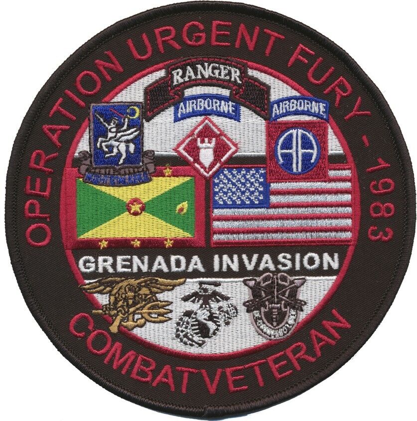 Operation Urgent Fury - Grenada patch - Ranger, 82nd Airborne - 5.5\