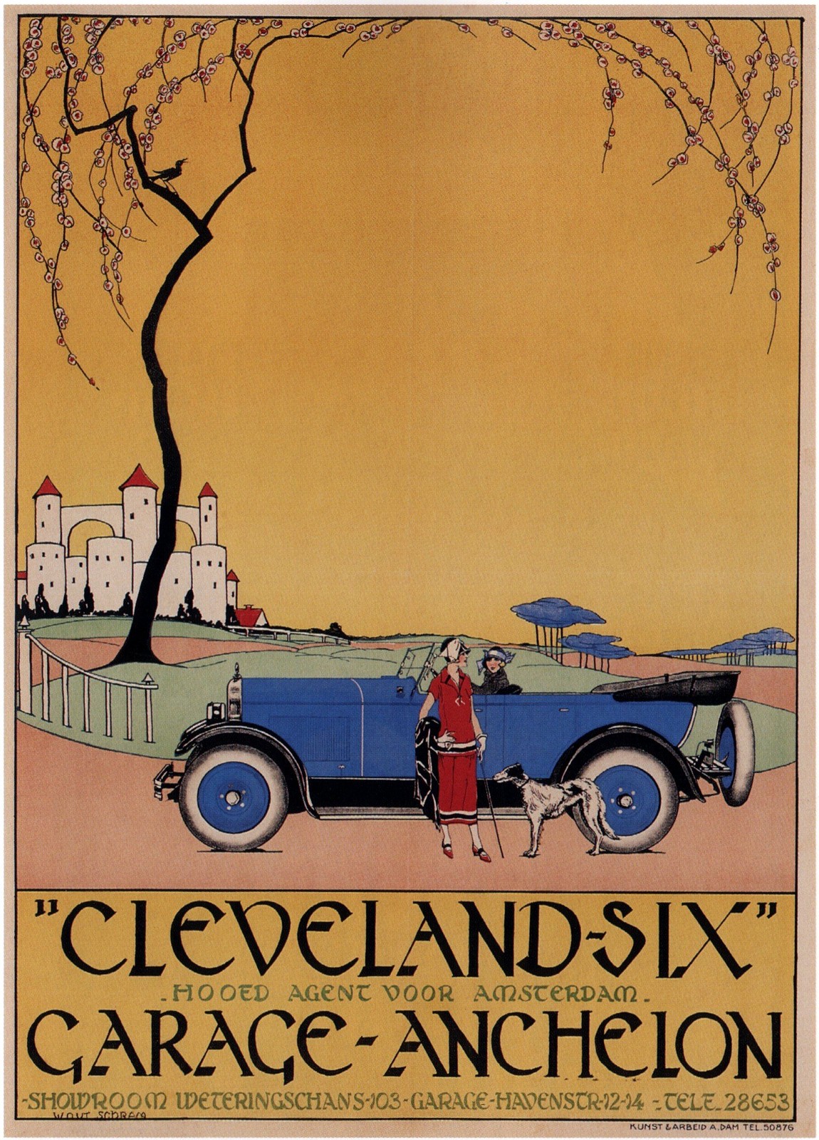 Cleveland Six Vintage Car Poster c1930s 🚗 - 24x32”