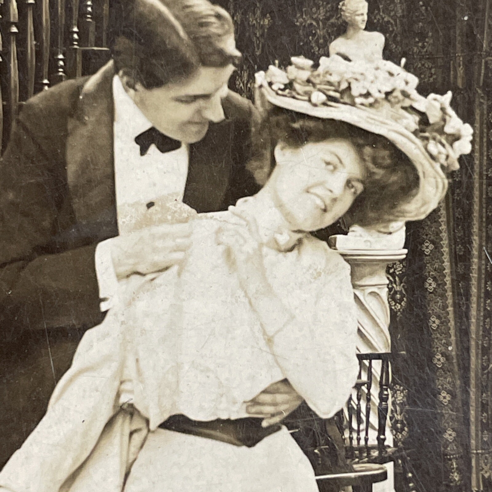 Man Woman Flirtation Stereoview H.C. White Co. 1903 