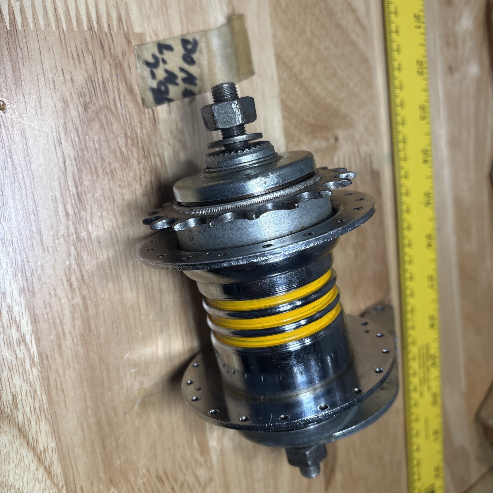 Vintage Bendix Two 2 Speed Kick Back Rear Hub Yellow Band USA Old Schwinn Vintage Bendix Two 2 Speed Kick Back Rear Hub Yellow Band USA Old Schwinn