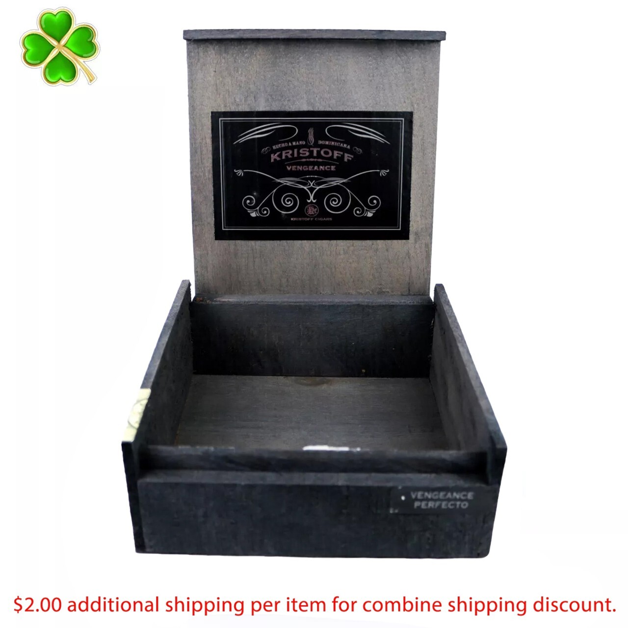 Kristoff Vengeance Perfecto Empty Wood Cigar Box 8.25\