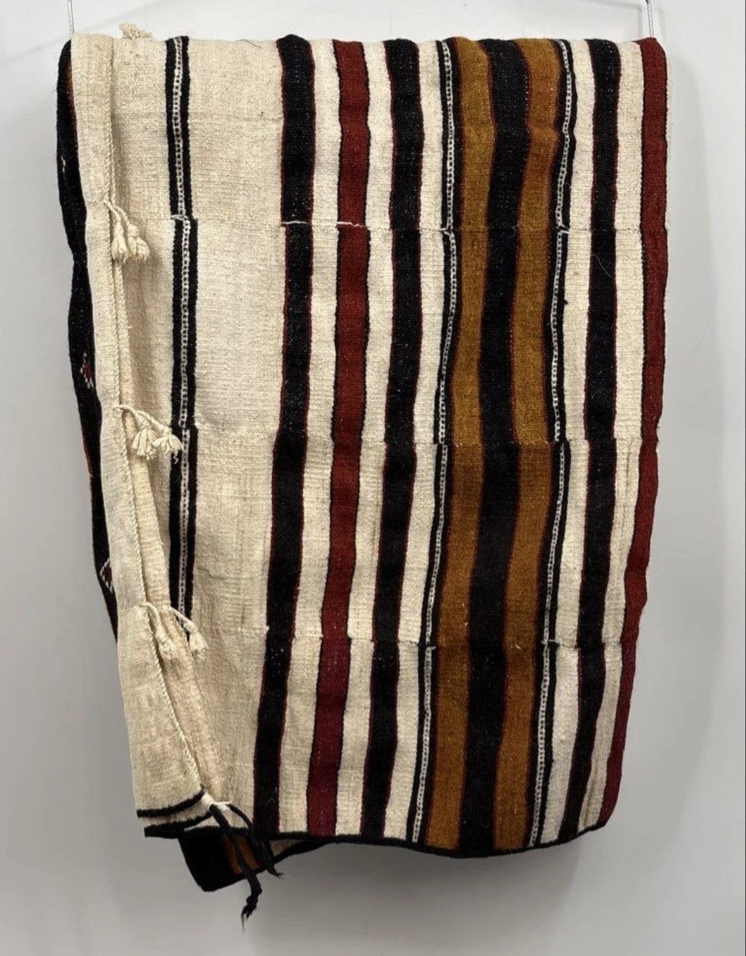 Fulani Khasa Kaasa Wedding Blanket Handwoven African Geometric Textile 51x81 in