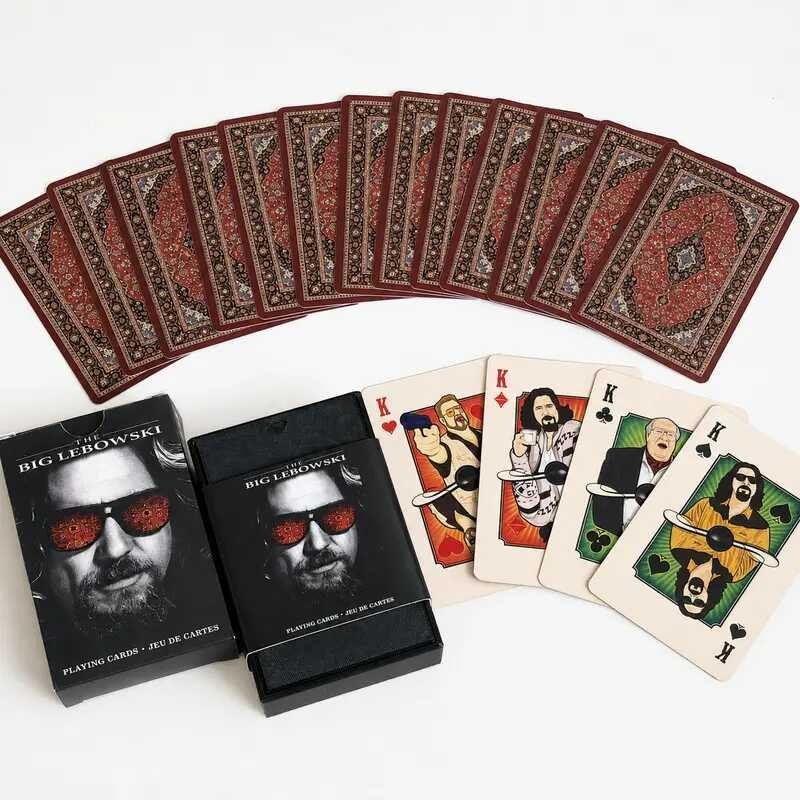The Big Lebowski Playing Cards, The Dude Abides Poker Card Deck, Movie Lover Gif
