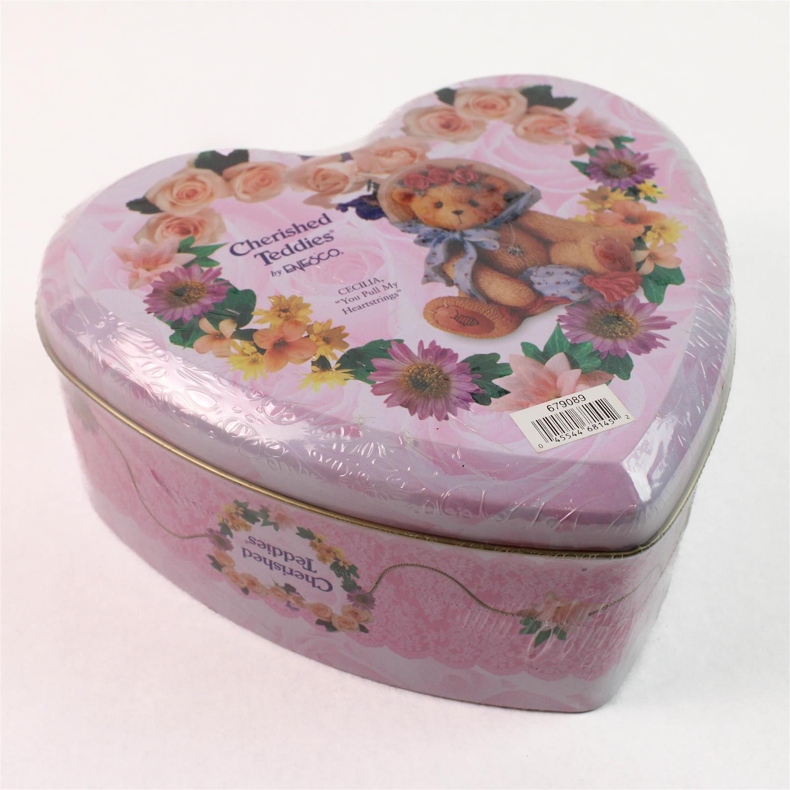 Enesco Cherished Teddies Cecilia \'You Pull My Heartstrings\' Candle Tin - New