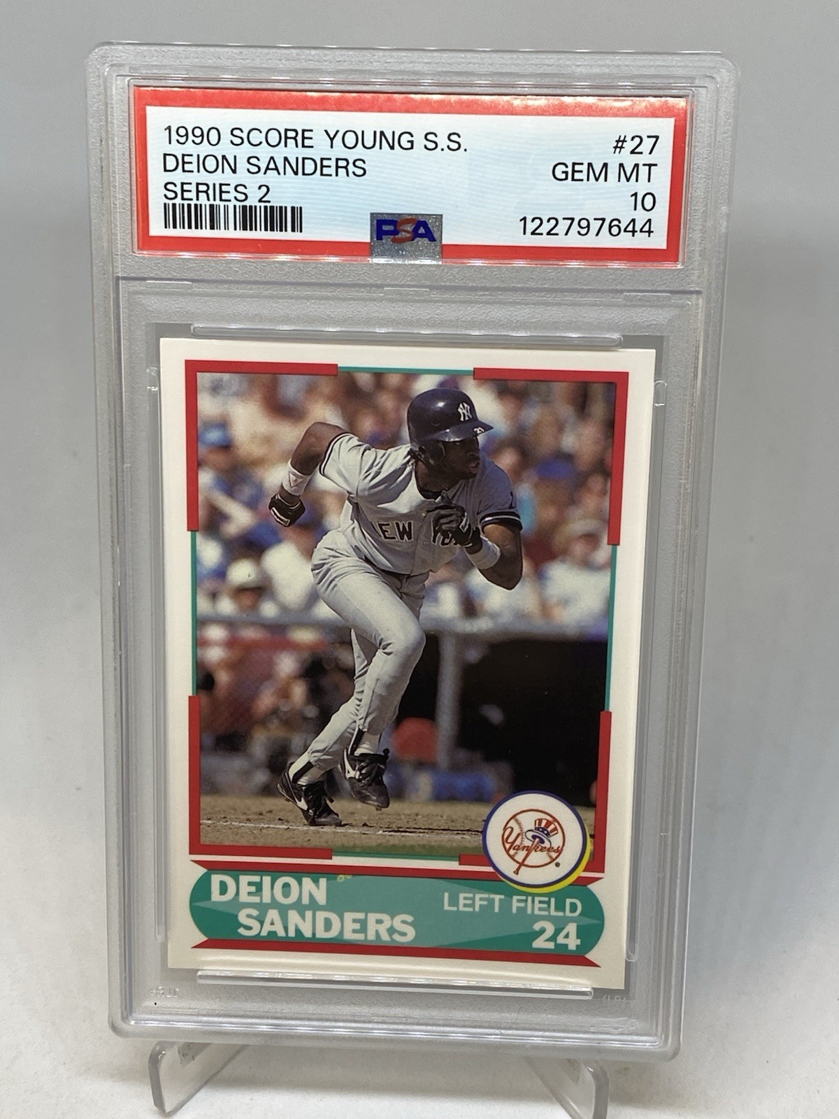 1990 SCORE YOUNG SUPERSTARS SERIES 2 #27 DEION SANDERS RC ROOKIE PSA 10 GEM MT