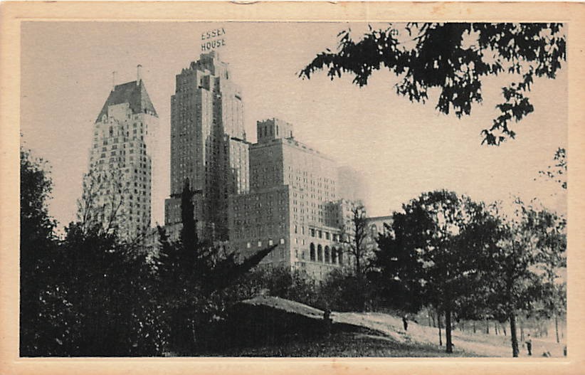 Postcard NY: Central Park South, Essex House, New York City WB