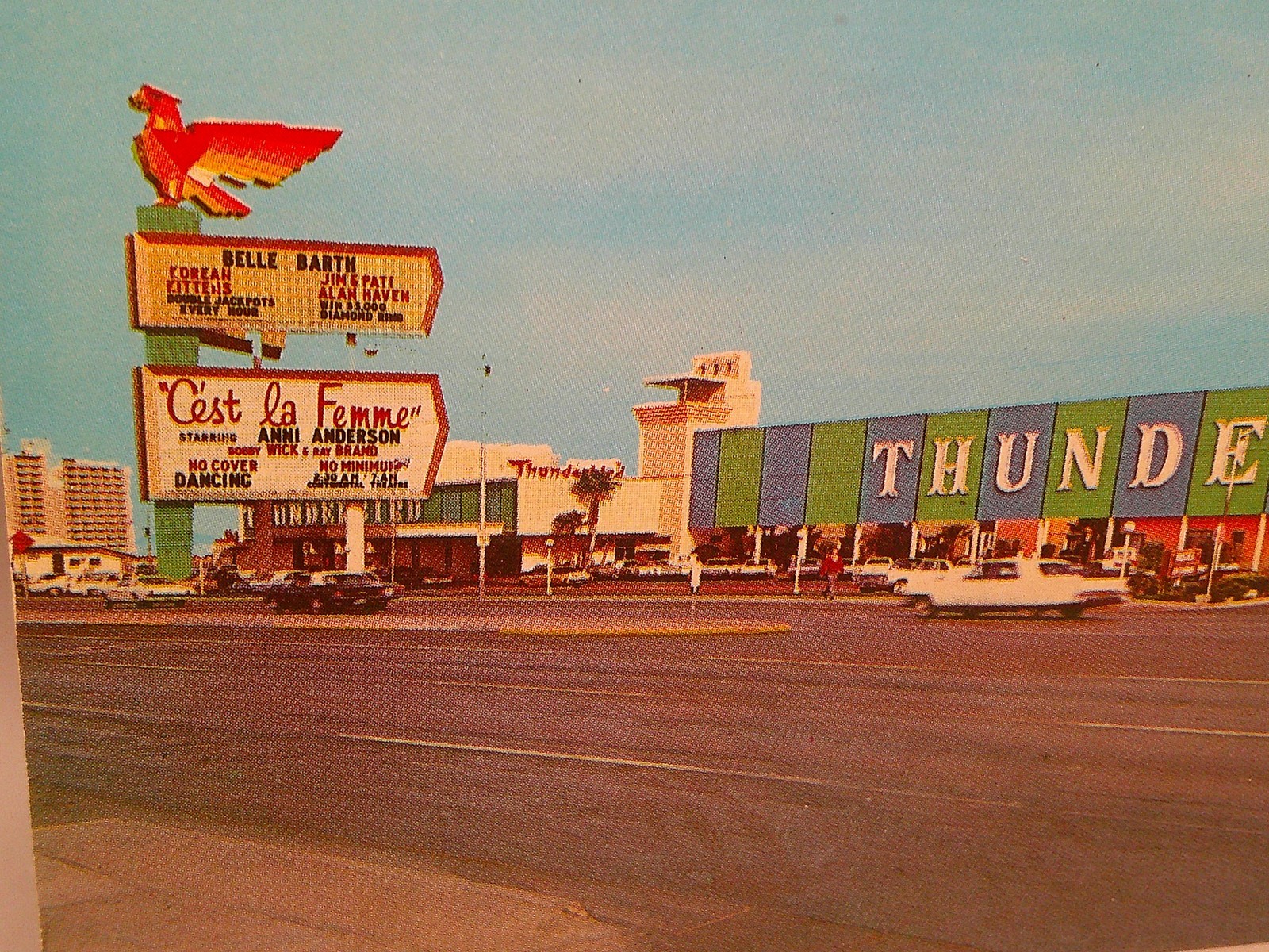 LAS VEGAS, NV Postcard THUNDERBIRD Hotel Casino