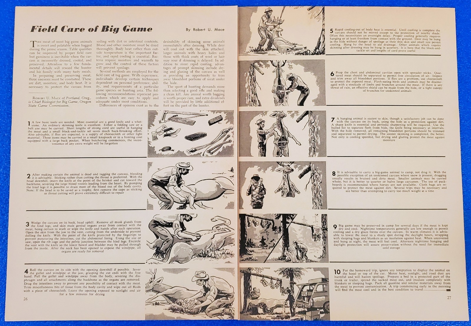 1956 Field Care Big Game After the Kill 2 PG Article Deer Hunting Meat Prep DIY 1956 Field Care Big Game After the Kill 2 PG Article Deer Hunting Meat Prep DIY