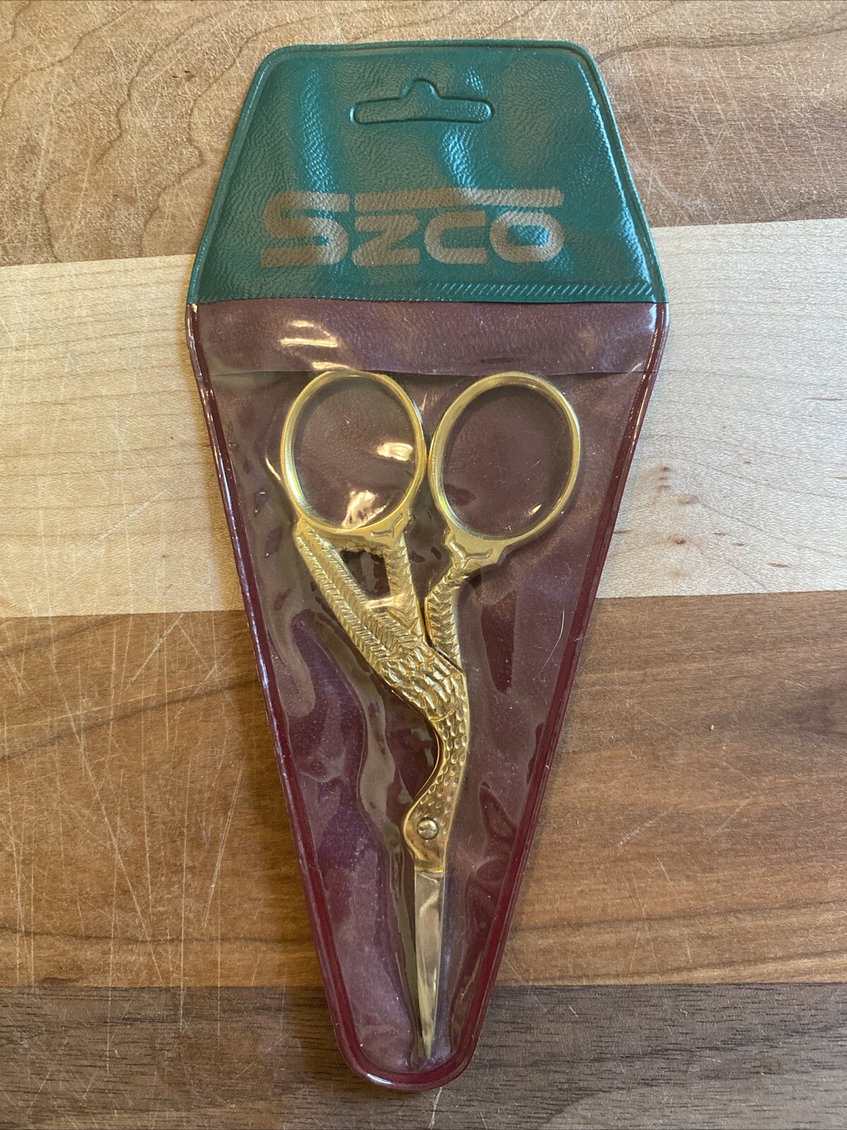 SZCO Embroidery Stork/Heron Shaped Scissors *NEW* Gold-Toned