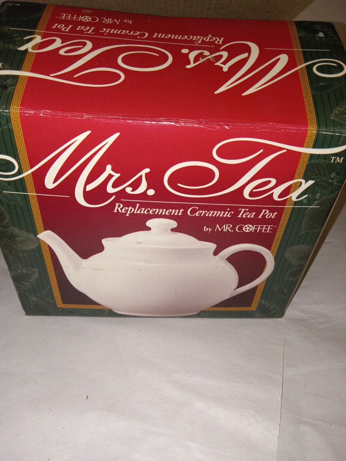 NEW ~ Replacement Tea Pot for MR. COFFEE MRS. TEA Maker ~ 6 CUP ~ CERAMIC ~ Hot