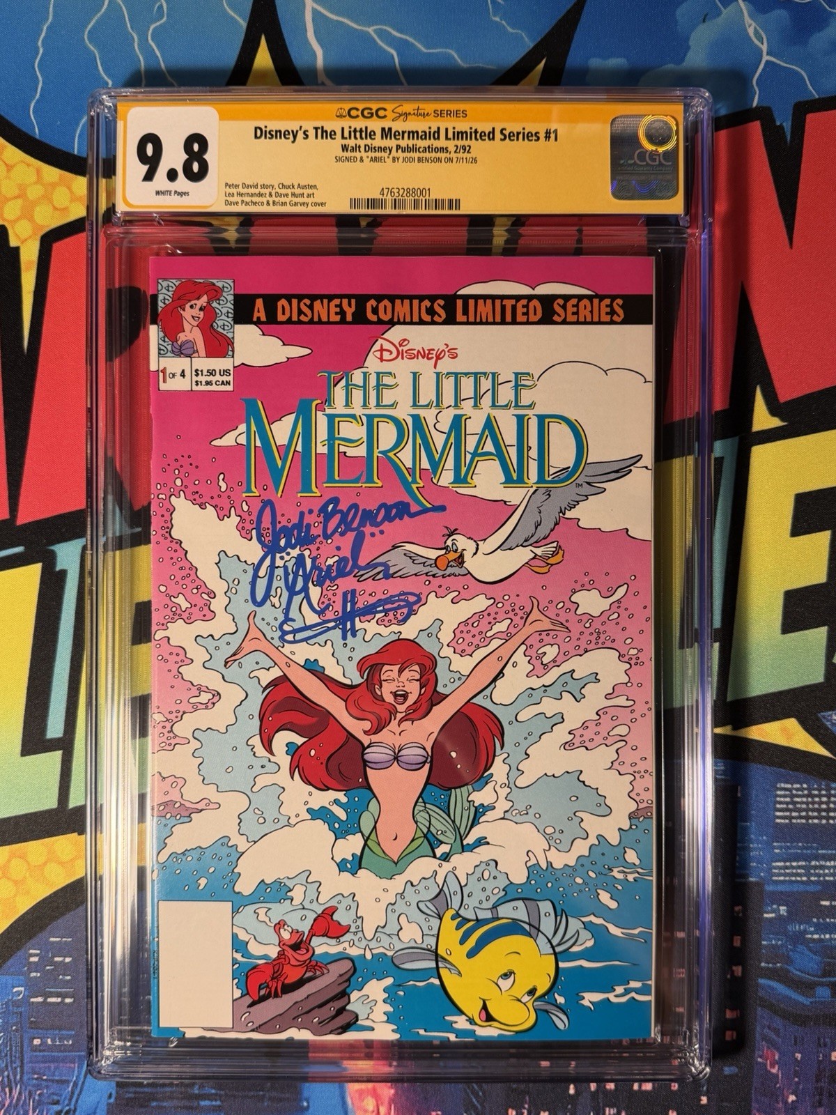 Disney\'s The Little Mermaid Limited Series #1 CGC 9.8 SS Signed by Jodi Benson